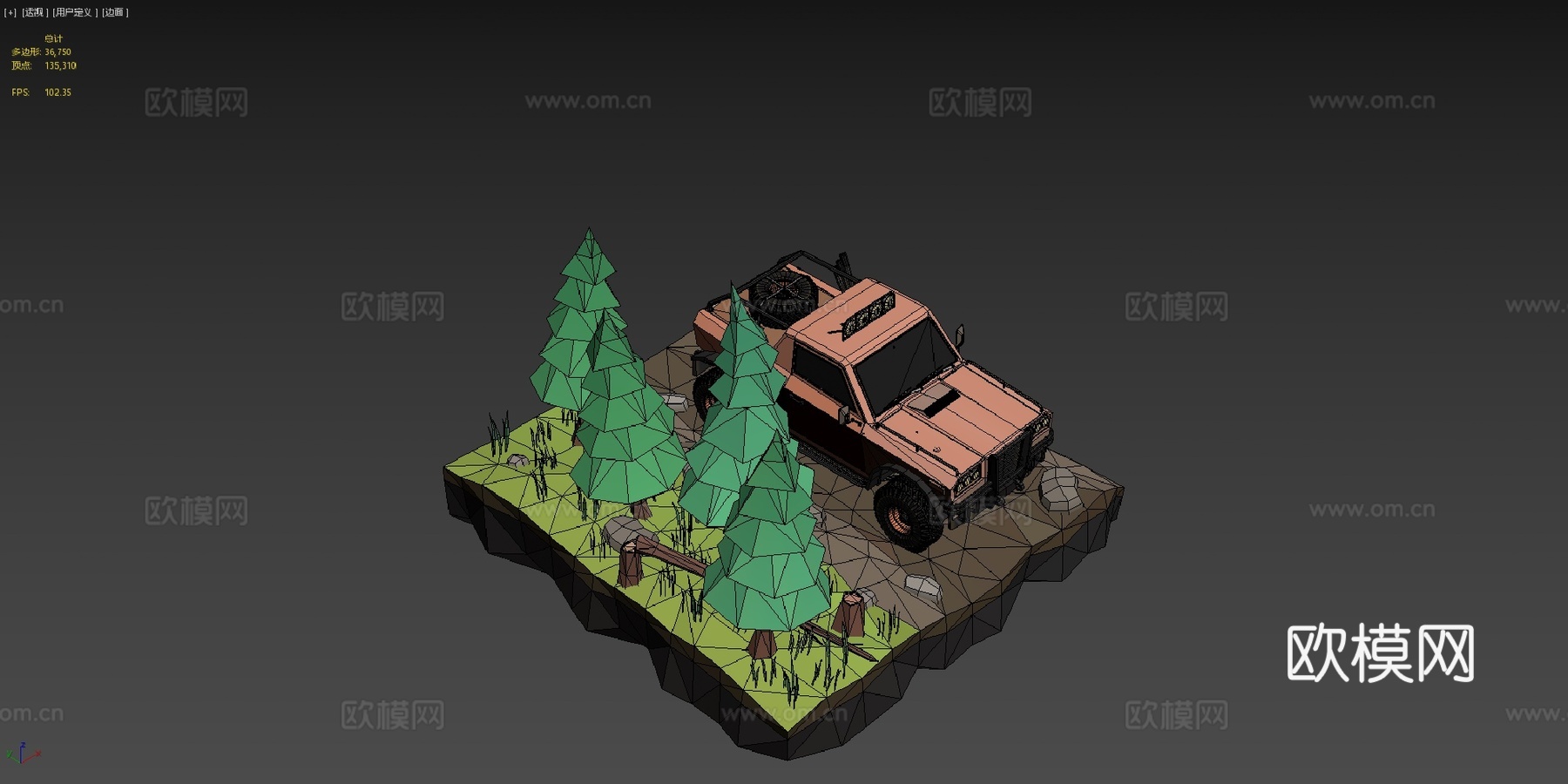 越野车 #1 - 风格化3d模型下载（渲染图4）