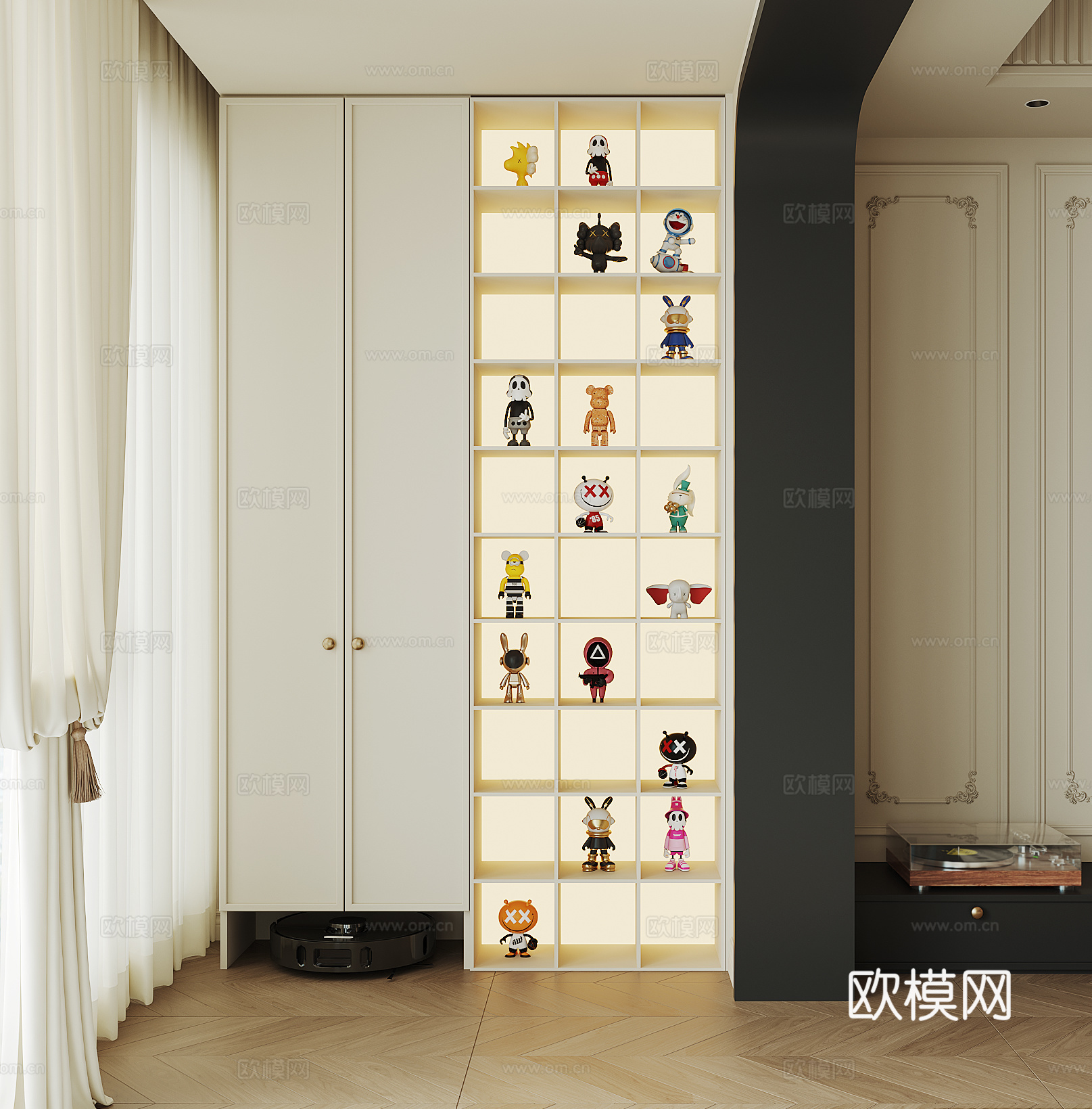 现代装饰柜su模型