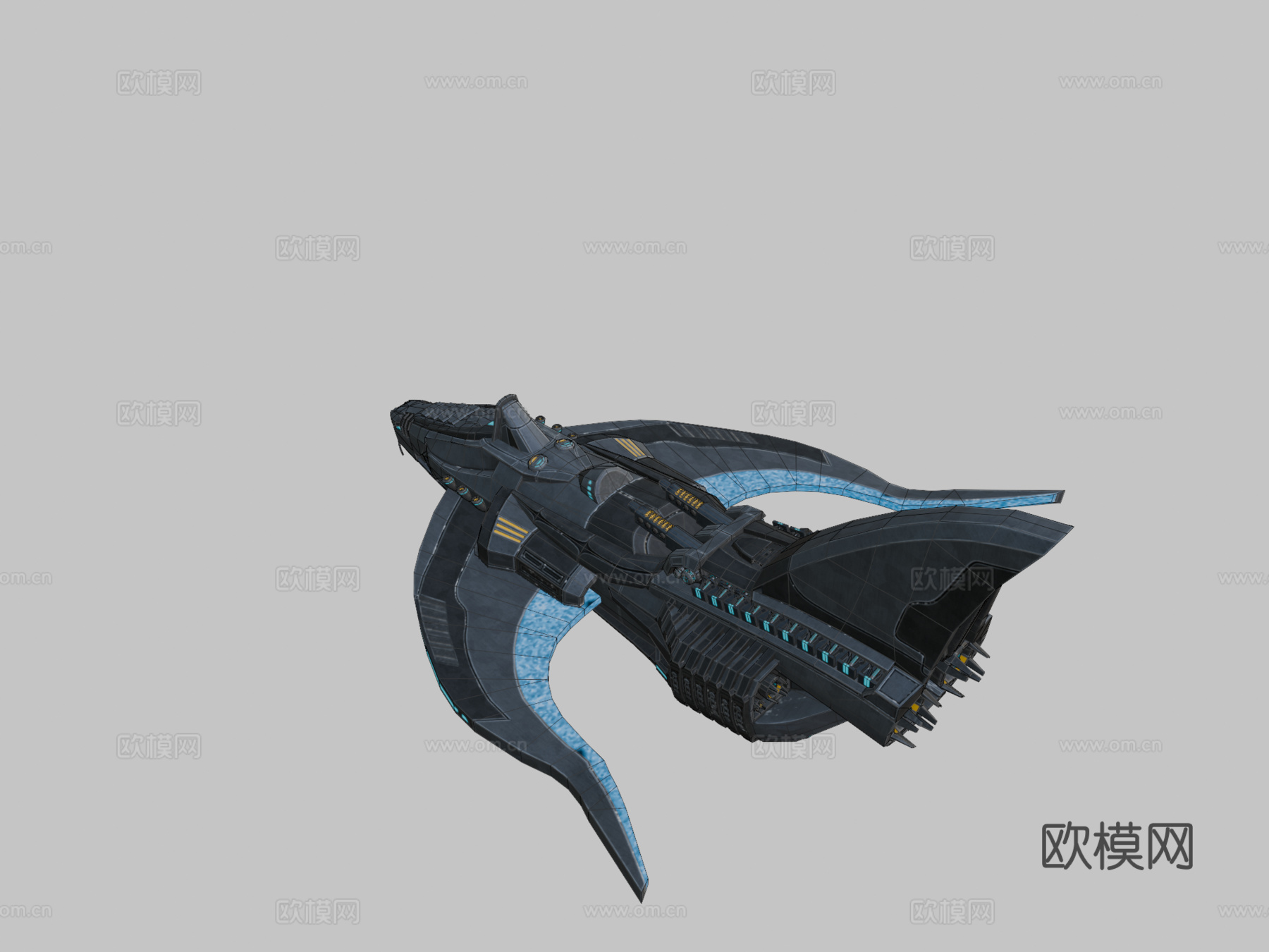 太空船 - 战斗机3d模型下载（渲染图2）