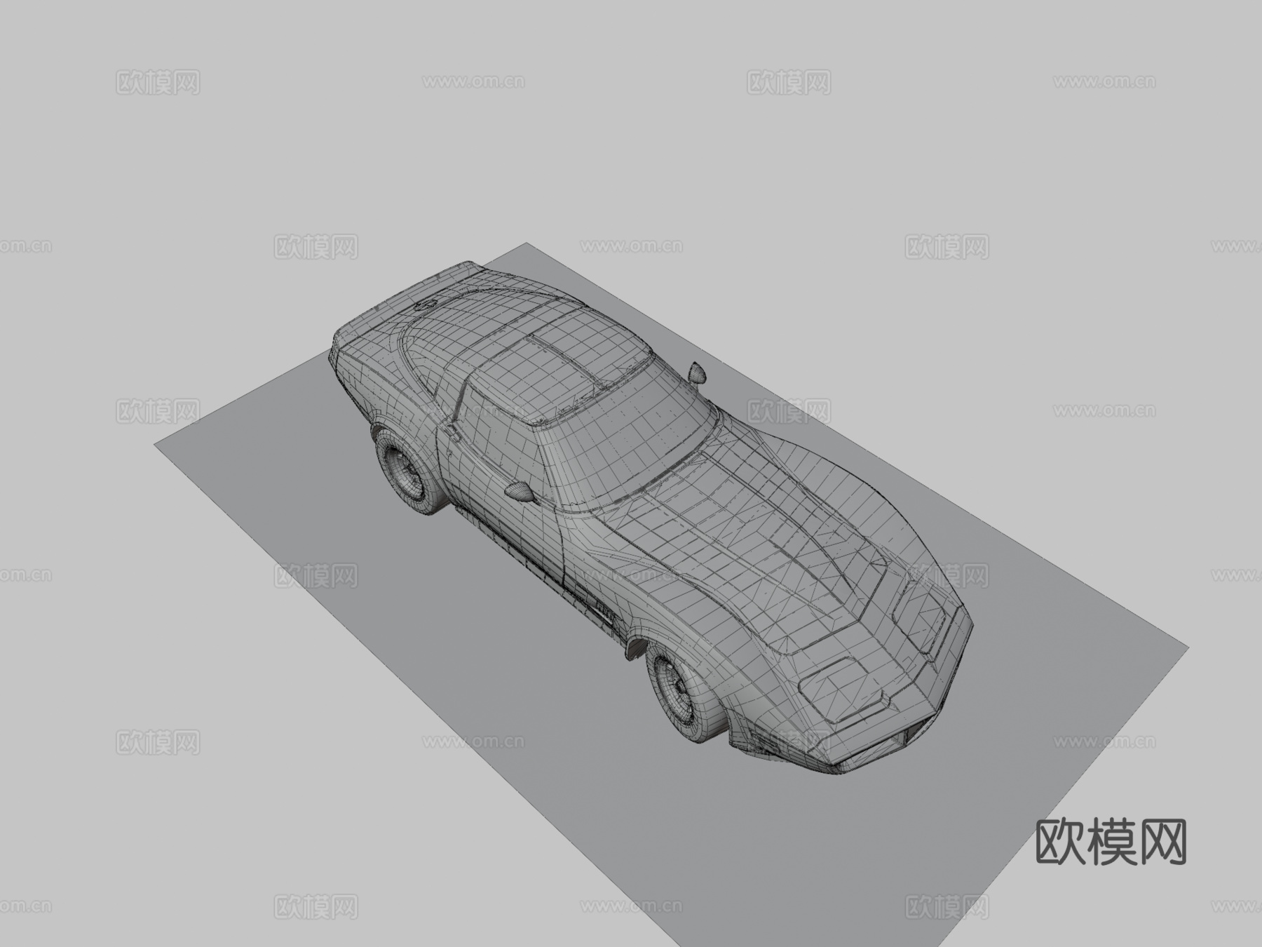 科尔维特3d模型下载（渲染图3）