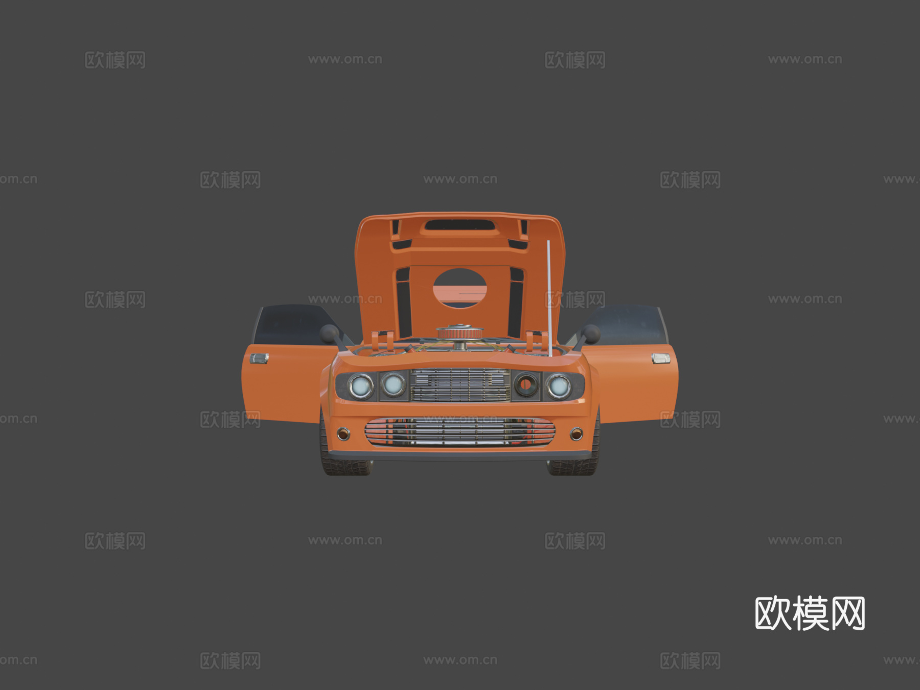 肌肉车概念3d模型下载（渲染图6）