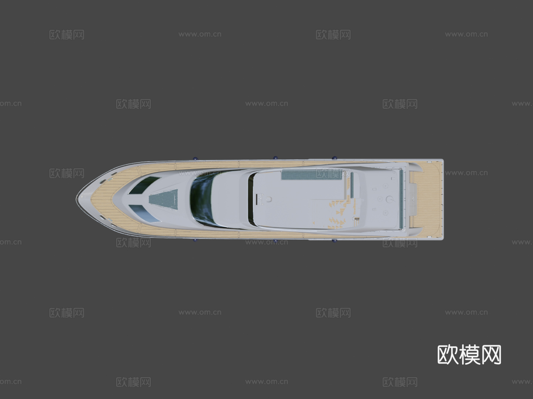 豪华游艇3d模型下载（渲染图7）