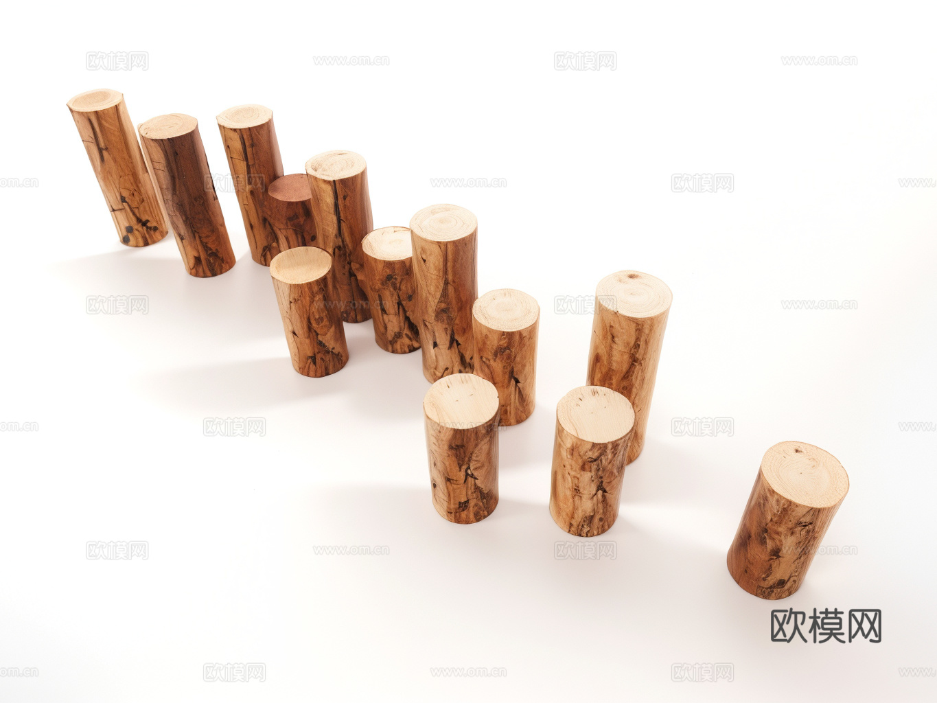 木材柴火堆su模型