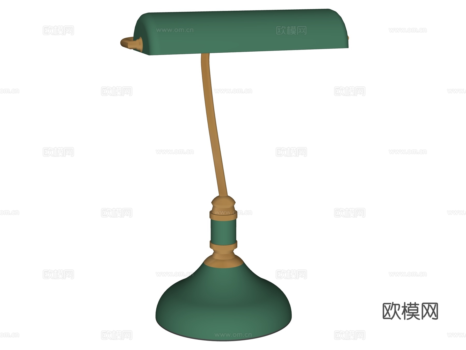 台灯 装饰灯具 氛围灯具 金属台灯 银行家台灯su模型