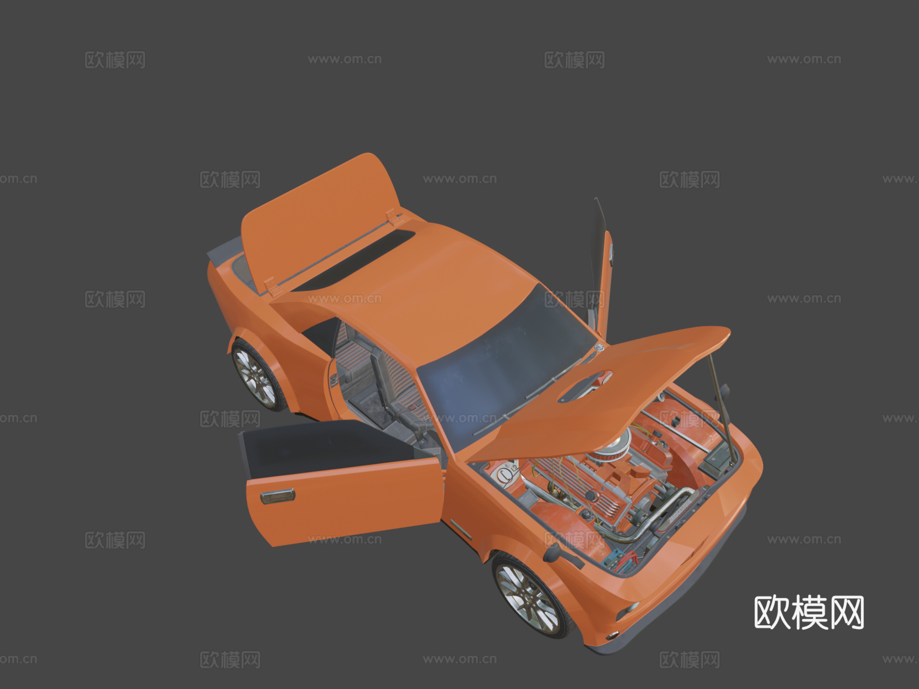 肌肉车概念3d模型下载（渲染图8）