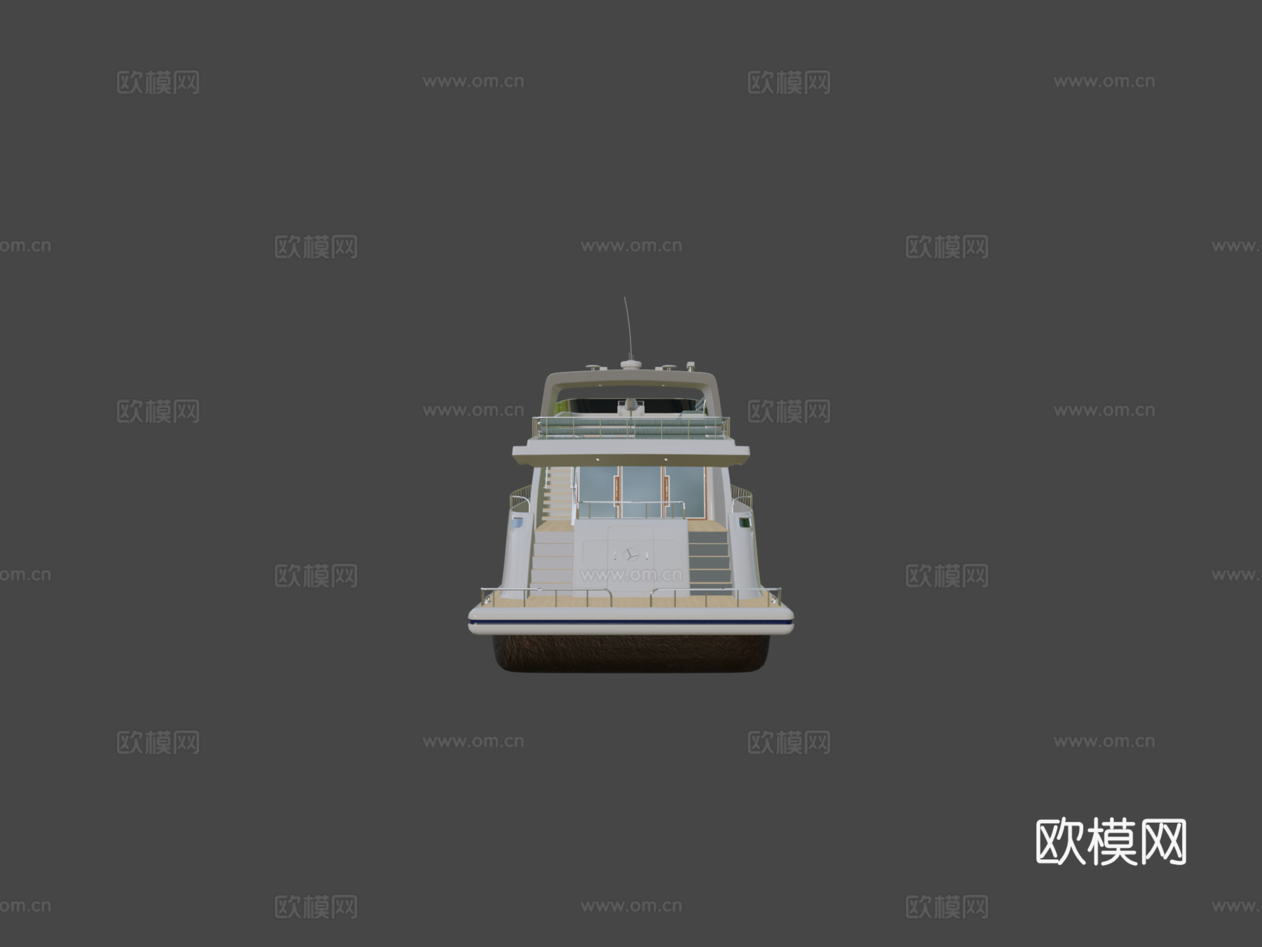 豪华游艇3d模型下载（渲染图5）