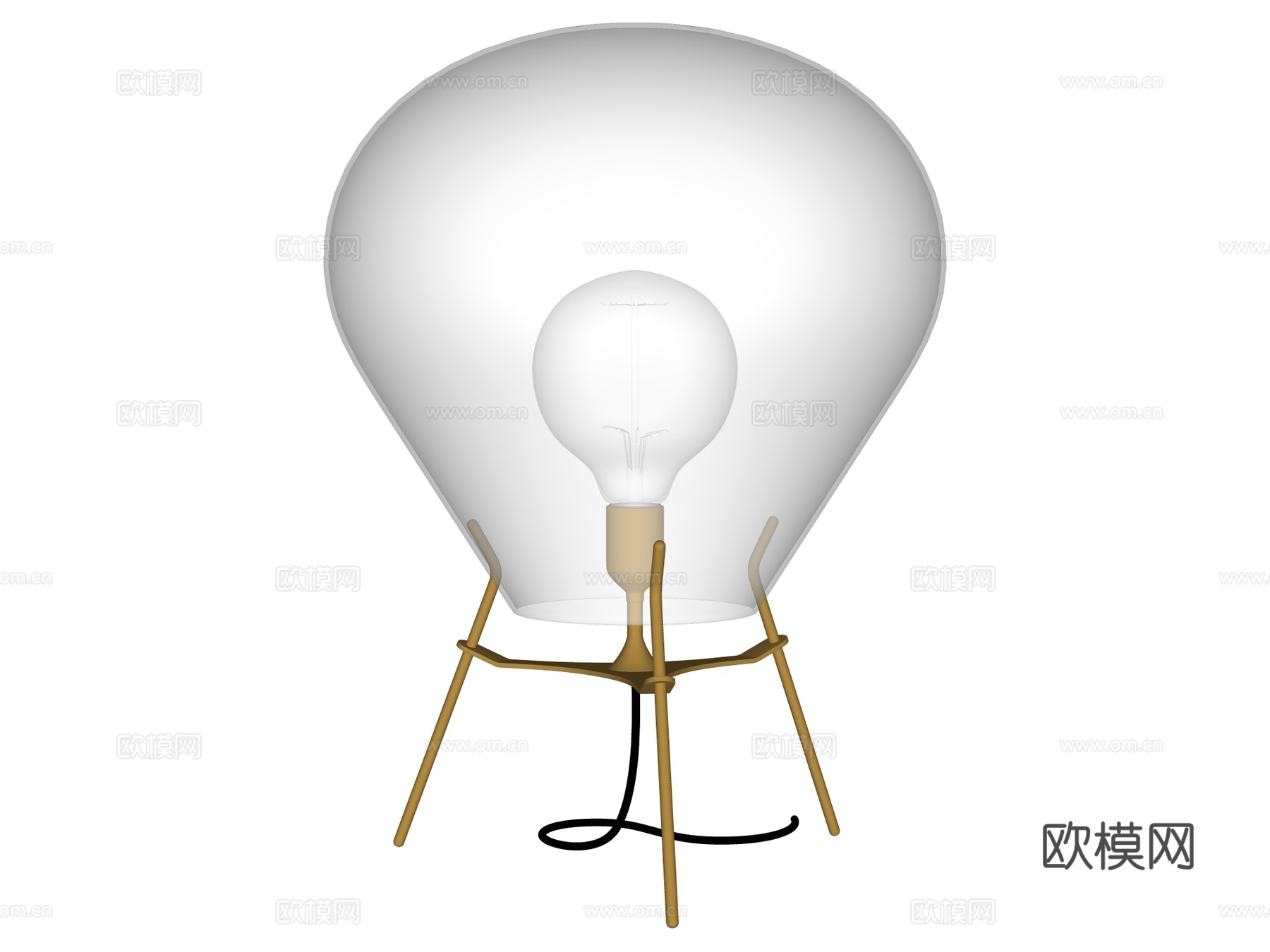 台灯 装饰灯具 氛围灯具 金属台灯 玻璃台灯su模型