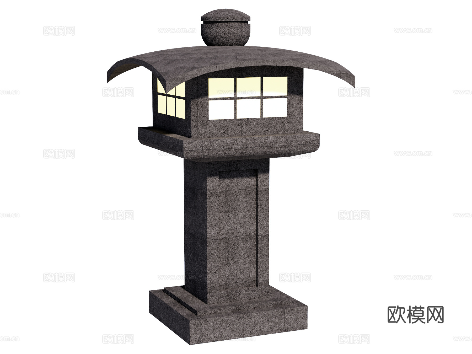 石灯 石灯笼 庭院灯 园林灯 园林景观构件su模型