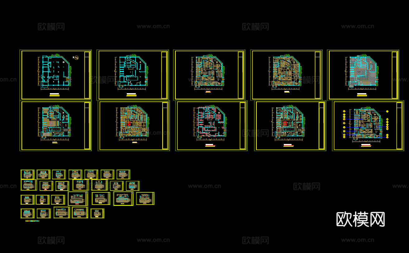 会所装修施工图cad施工图