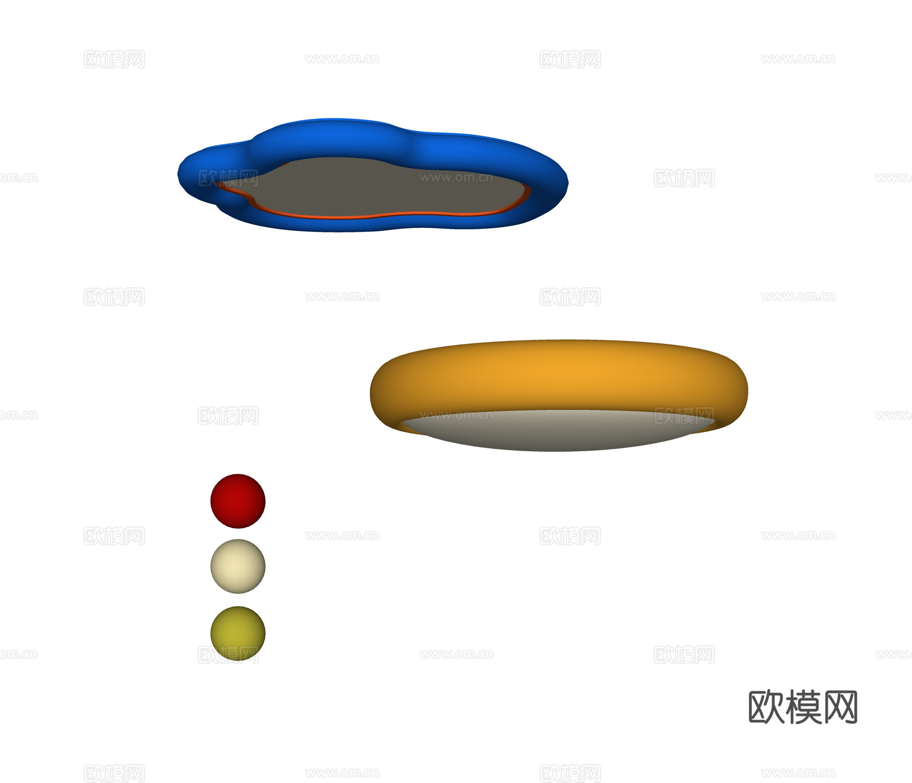 多巴胺儿童吸顶灯su模型