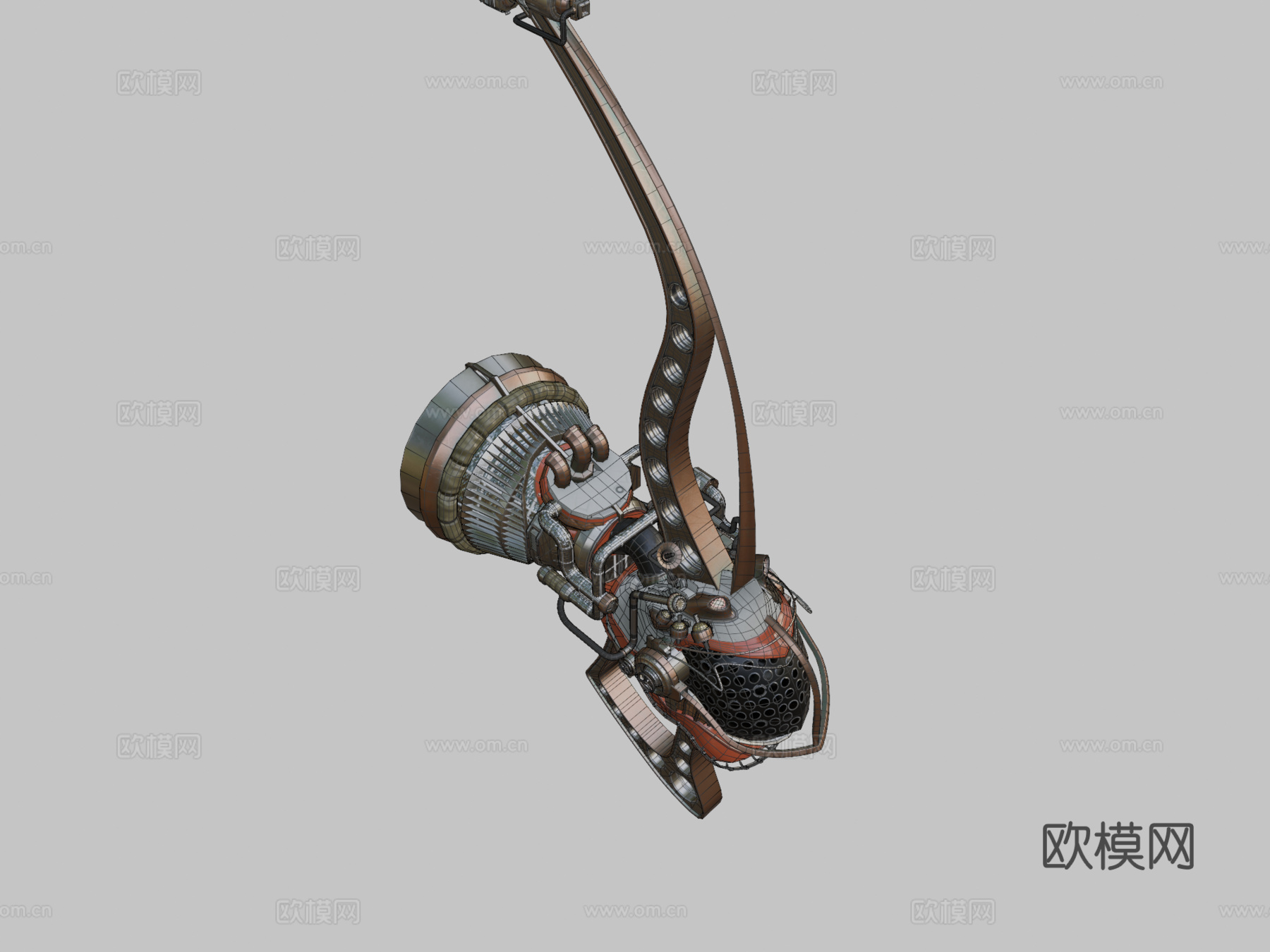 船_蒸汽朋克3d模型下载（渲染图2）