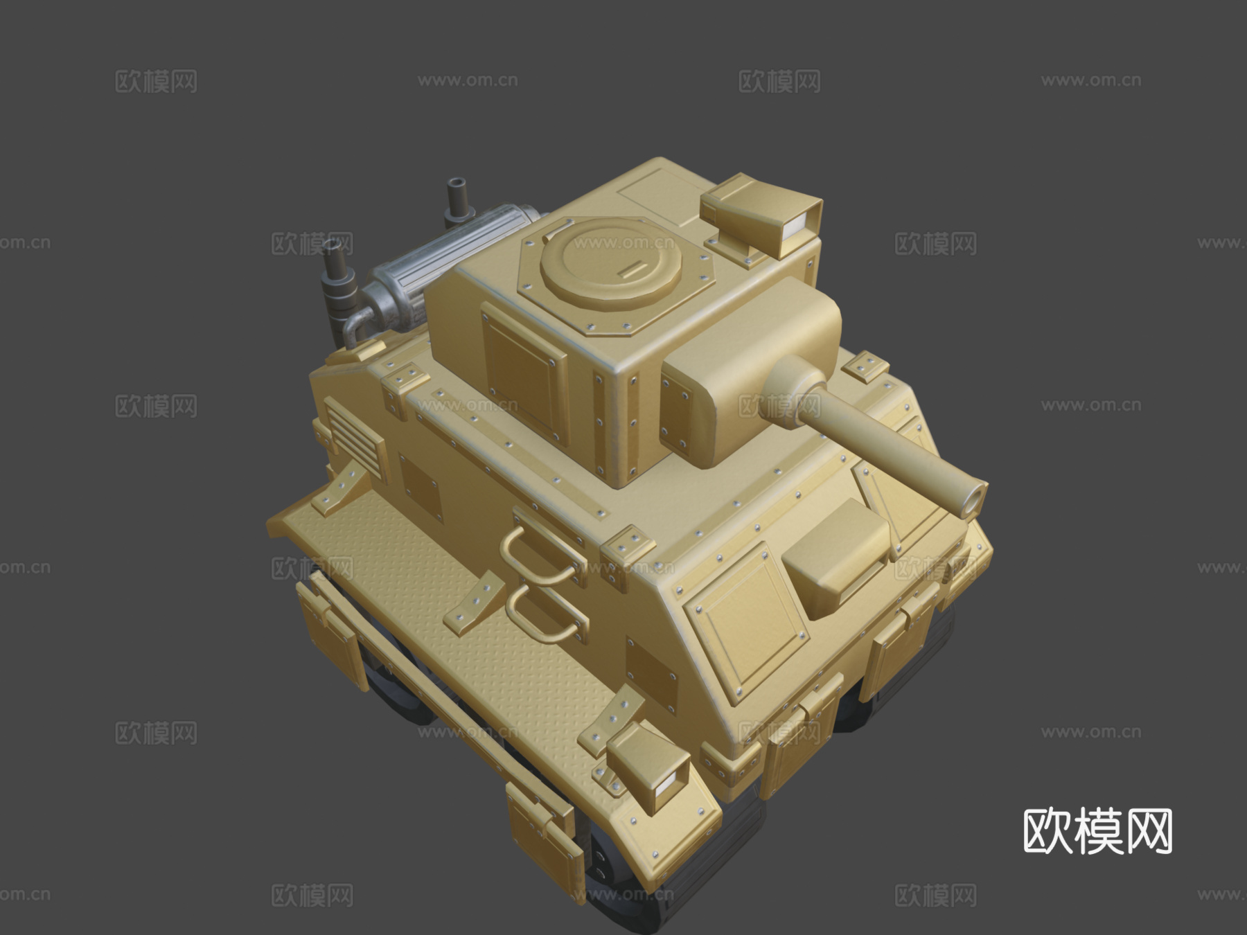 小型坦克3d模型下载（渲染图8）