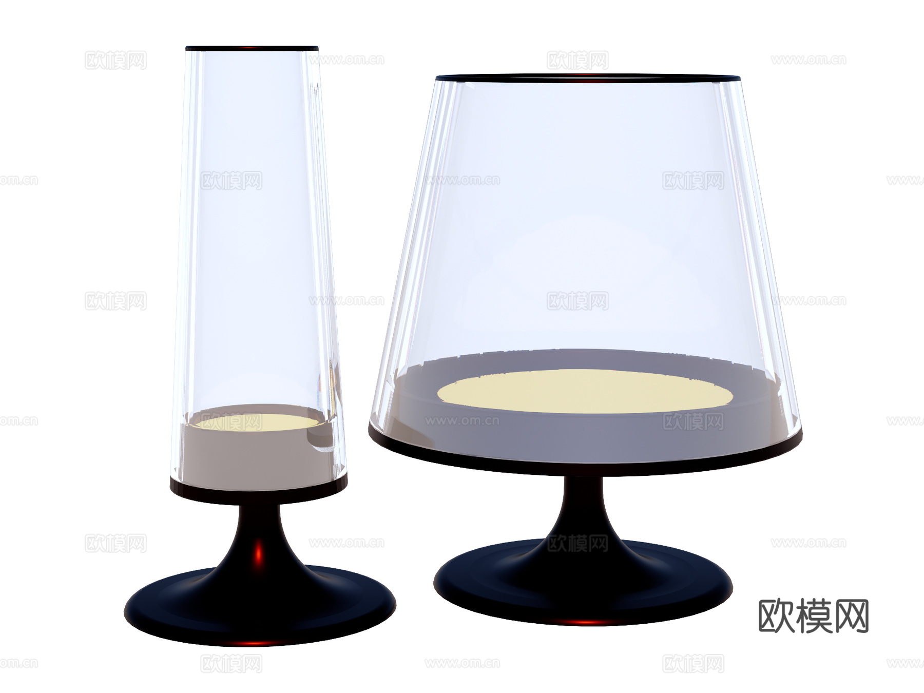 台灯 装饰灯具 氛围灯具 金属台灯 玻璃台灯su模型