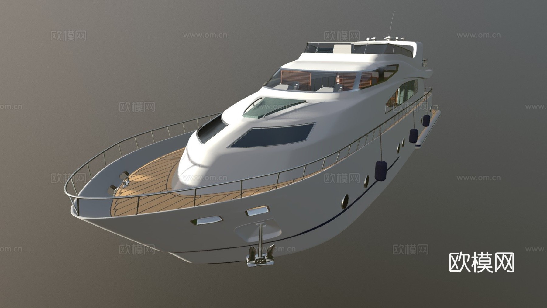 豪华游艇3d模型下载（渲染图1）