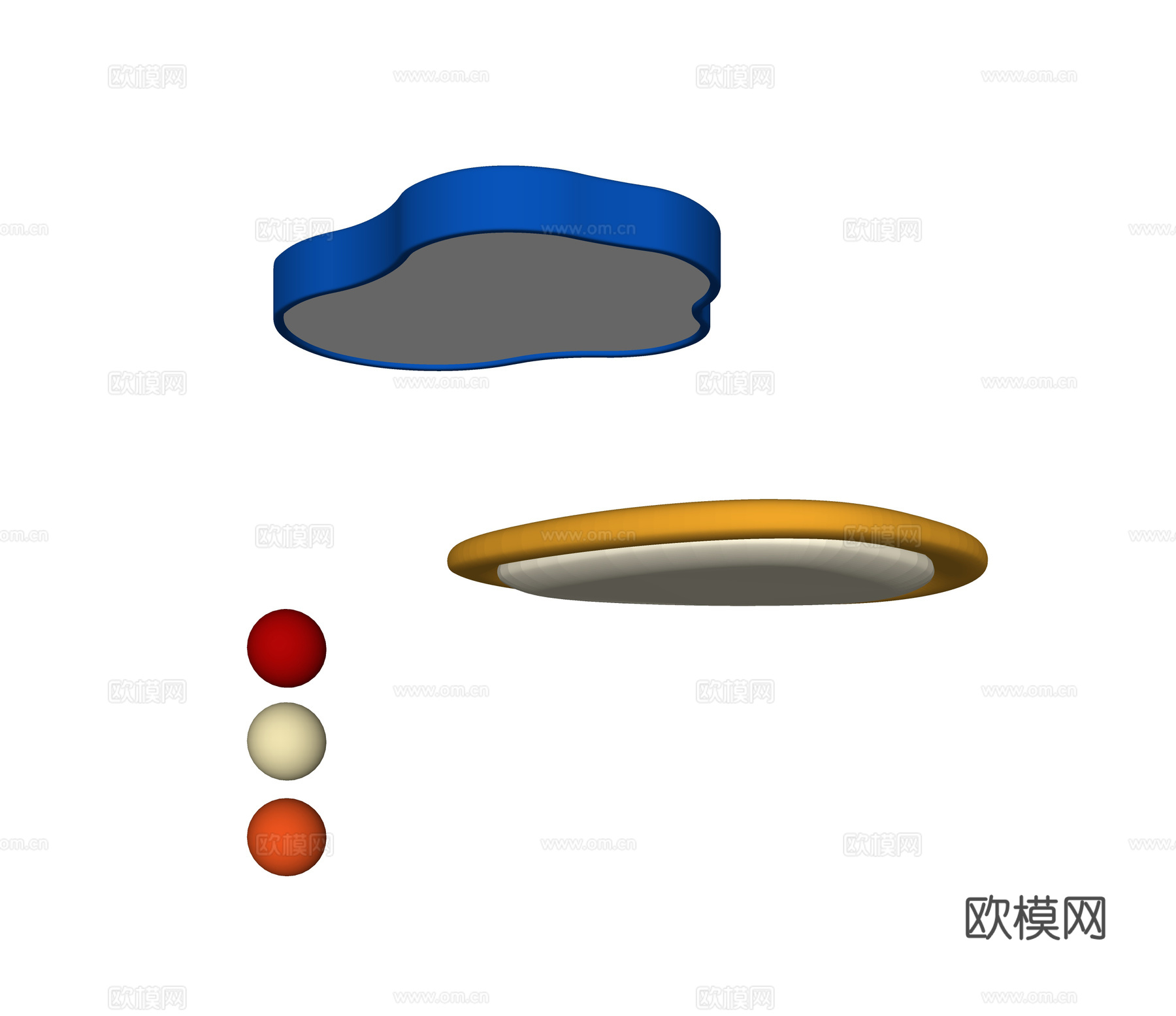现代儿童吸顶灯su模型