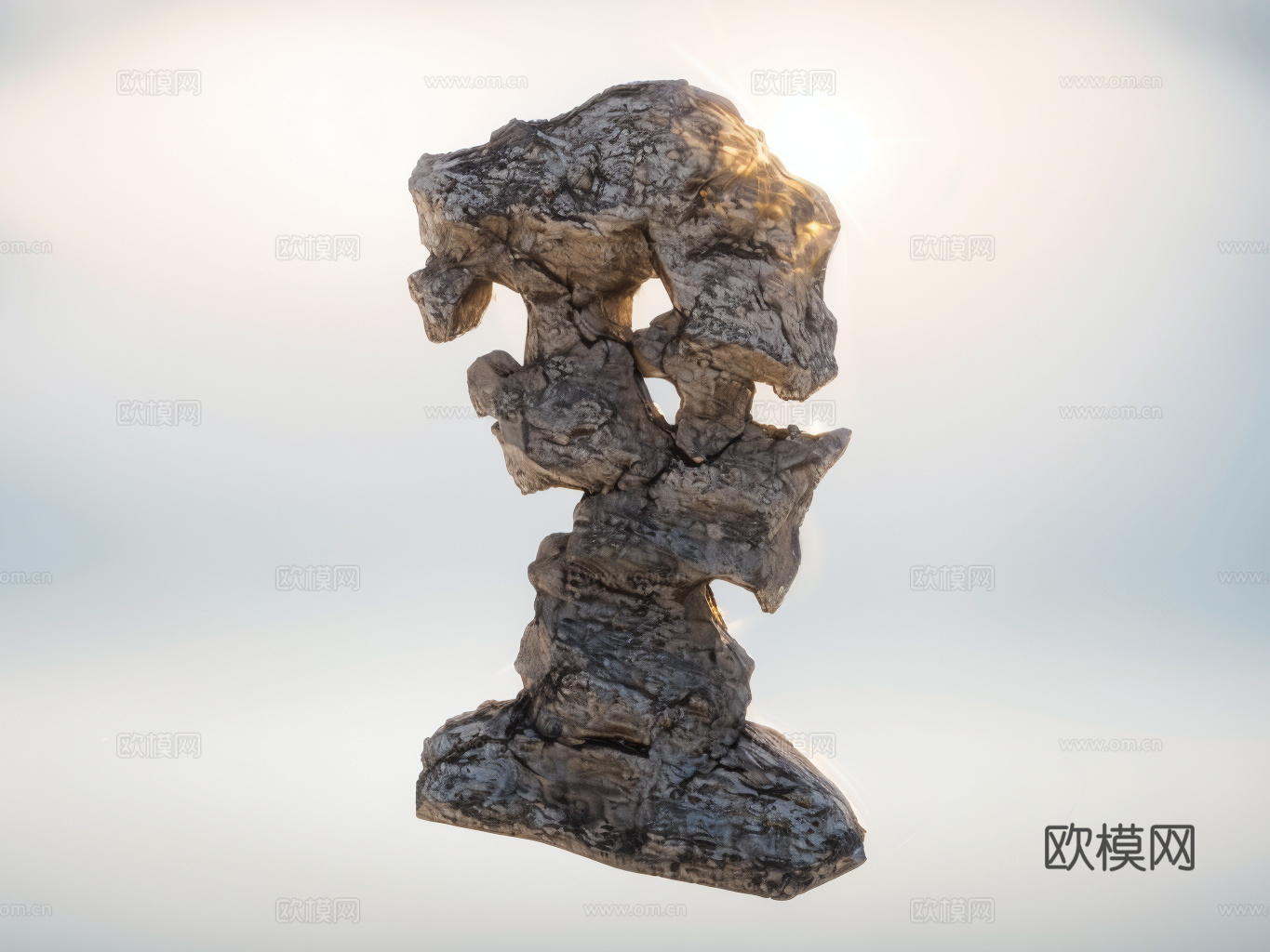 假山置石su模型