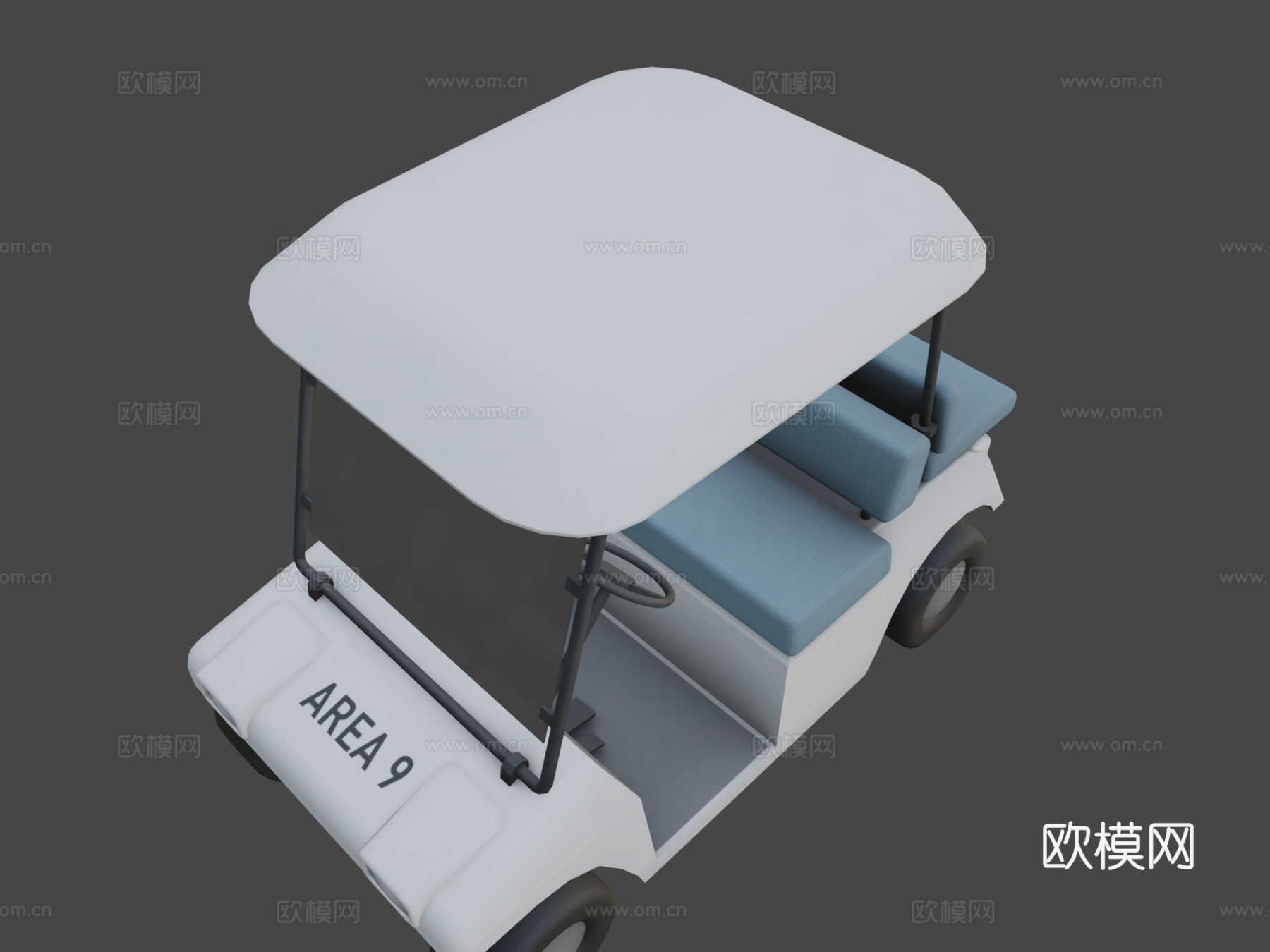 区高尔夫球车3d模型下载（渲染图8）