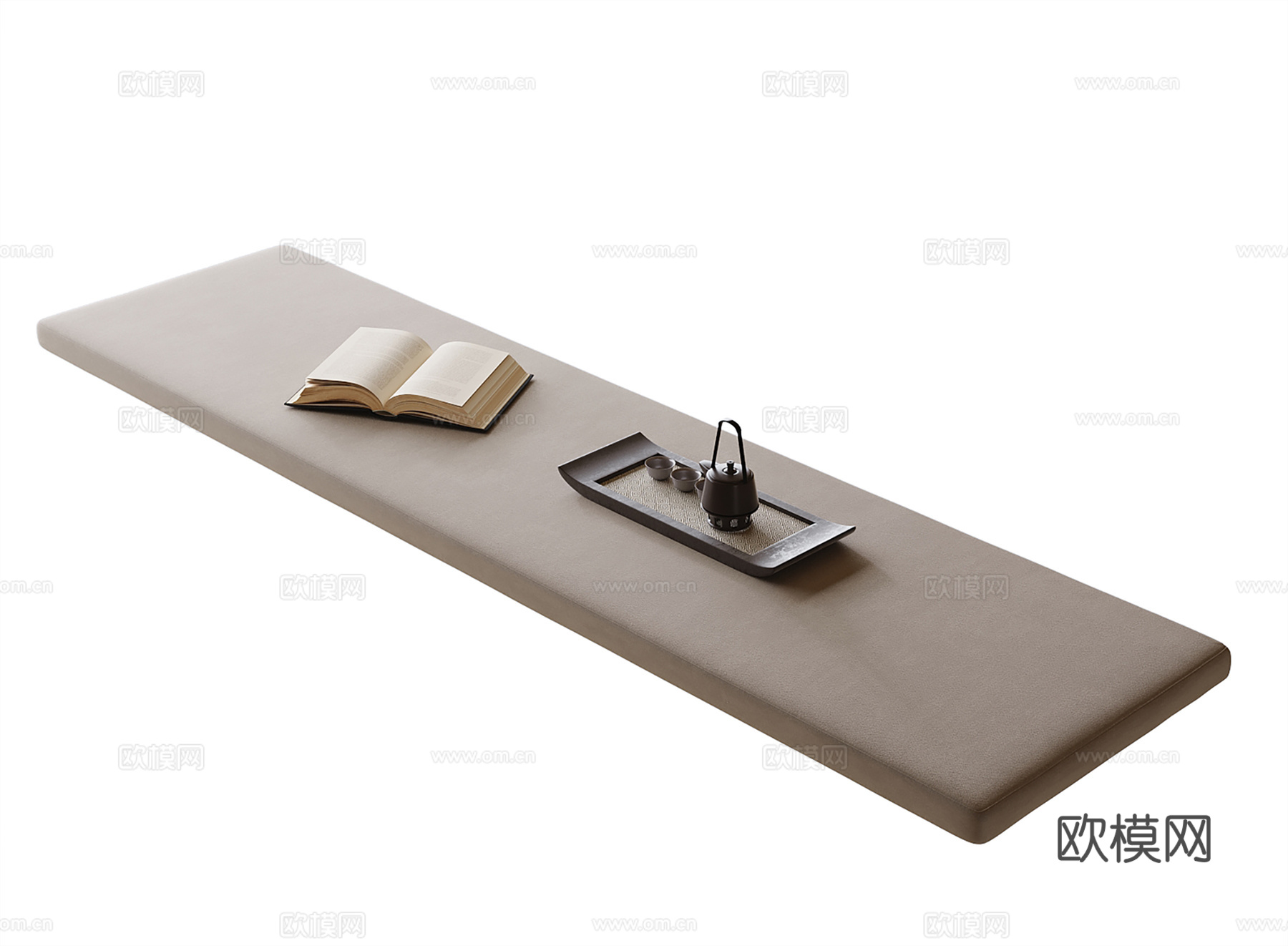 现代飘窗垫su模型