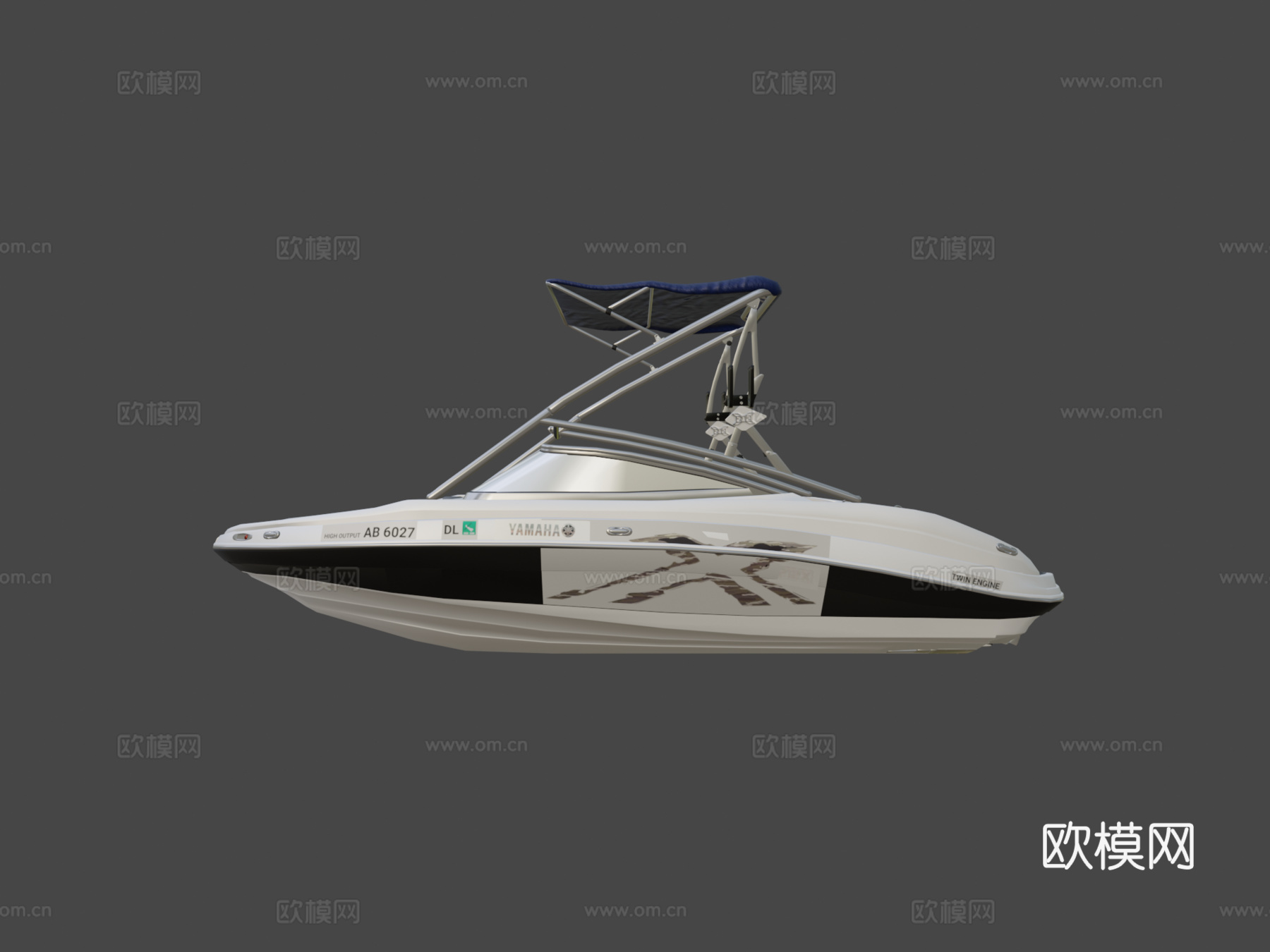年212X雅马哈尾波划水艇3d模型下载（渲染图6）