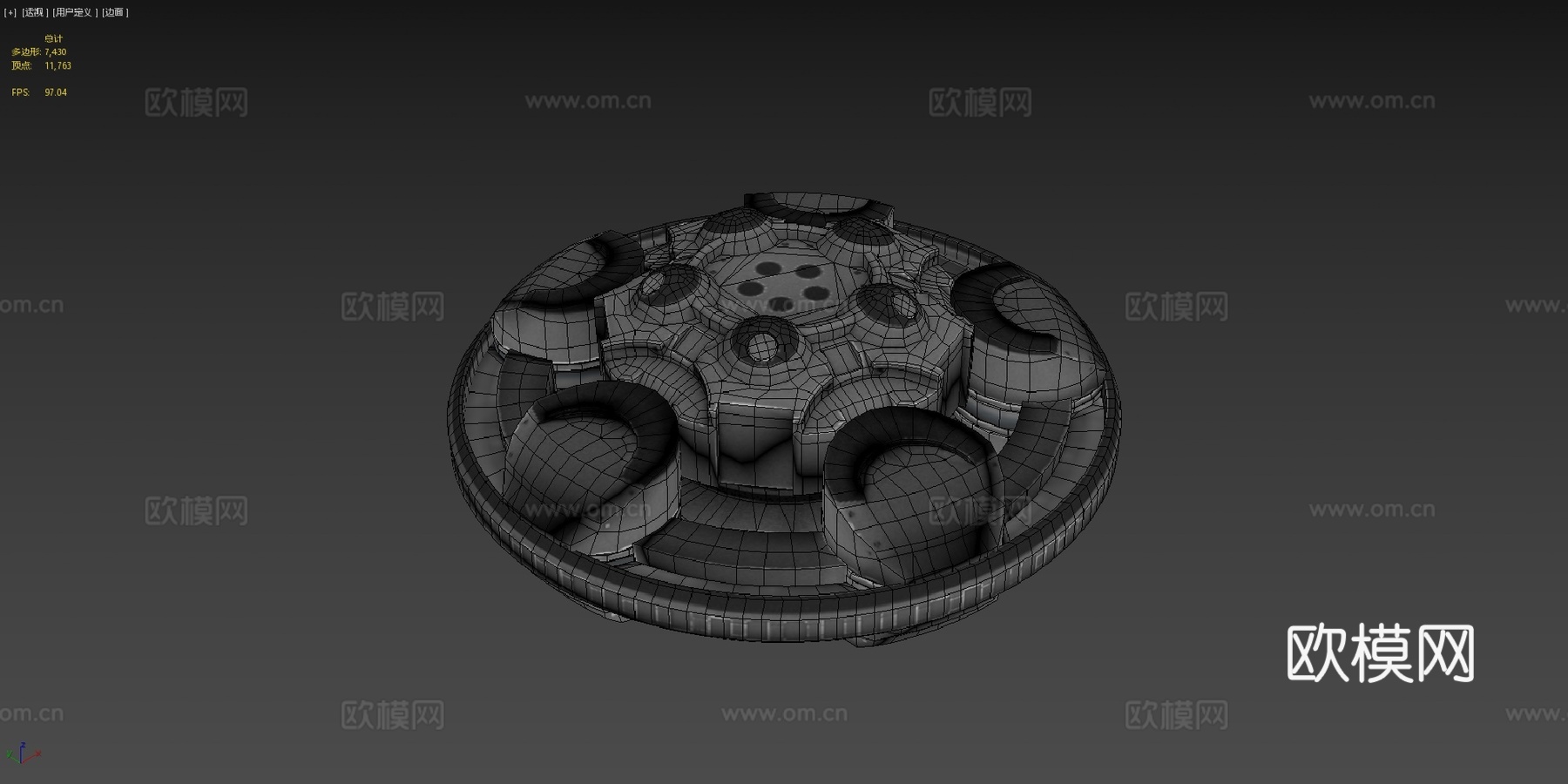 UFO 类型13d模型下载（渲染图4）