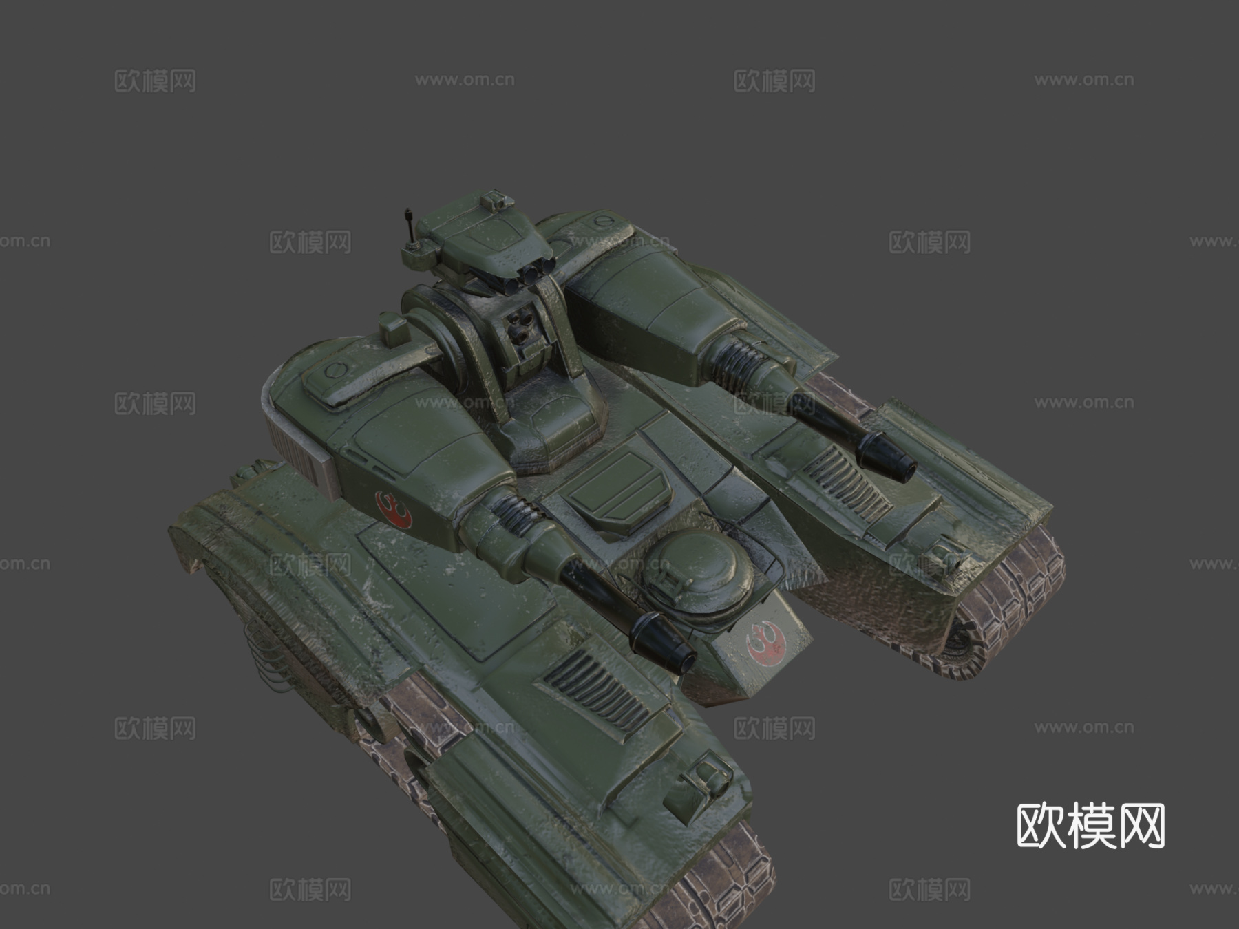 T4-B重型坦克3d模型下载（渲染图7）