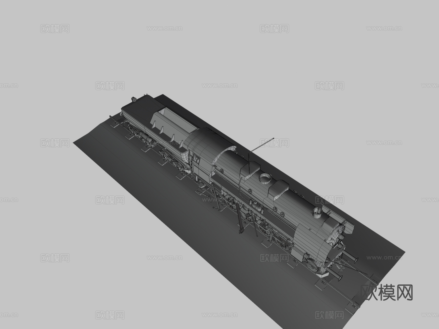 BR52蒸汽机车动画3d模型下载（渲染图3）