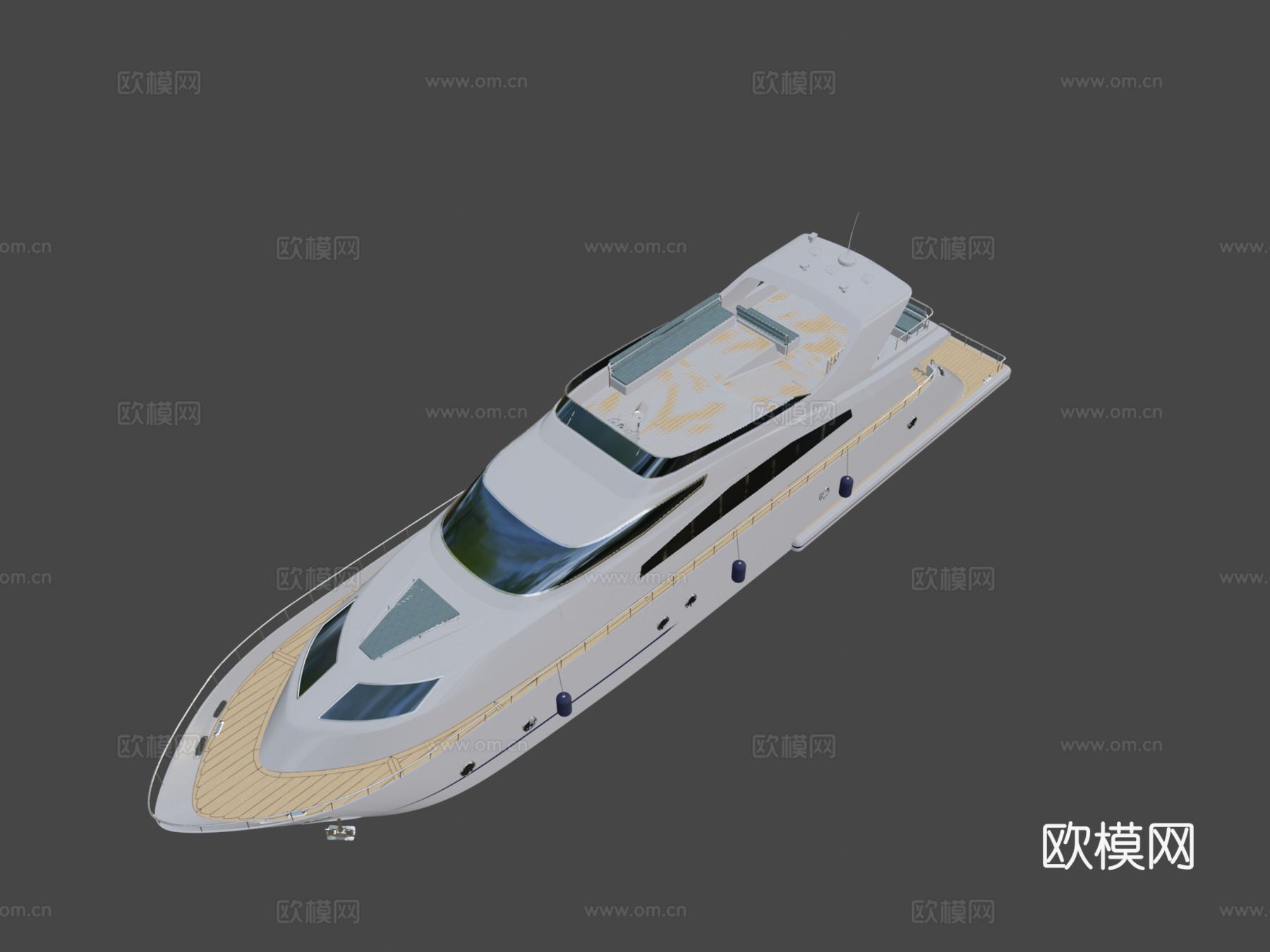 豪华游艇3d模型下载（渲染图8）