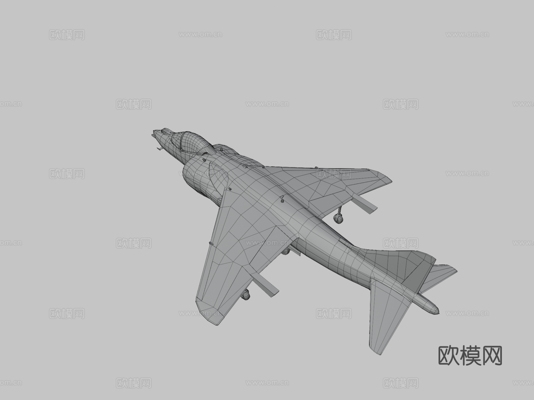鹞式II喷气战斗机3d模型下载（渲染图3）