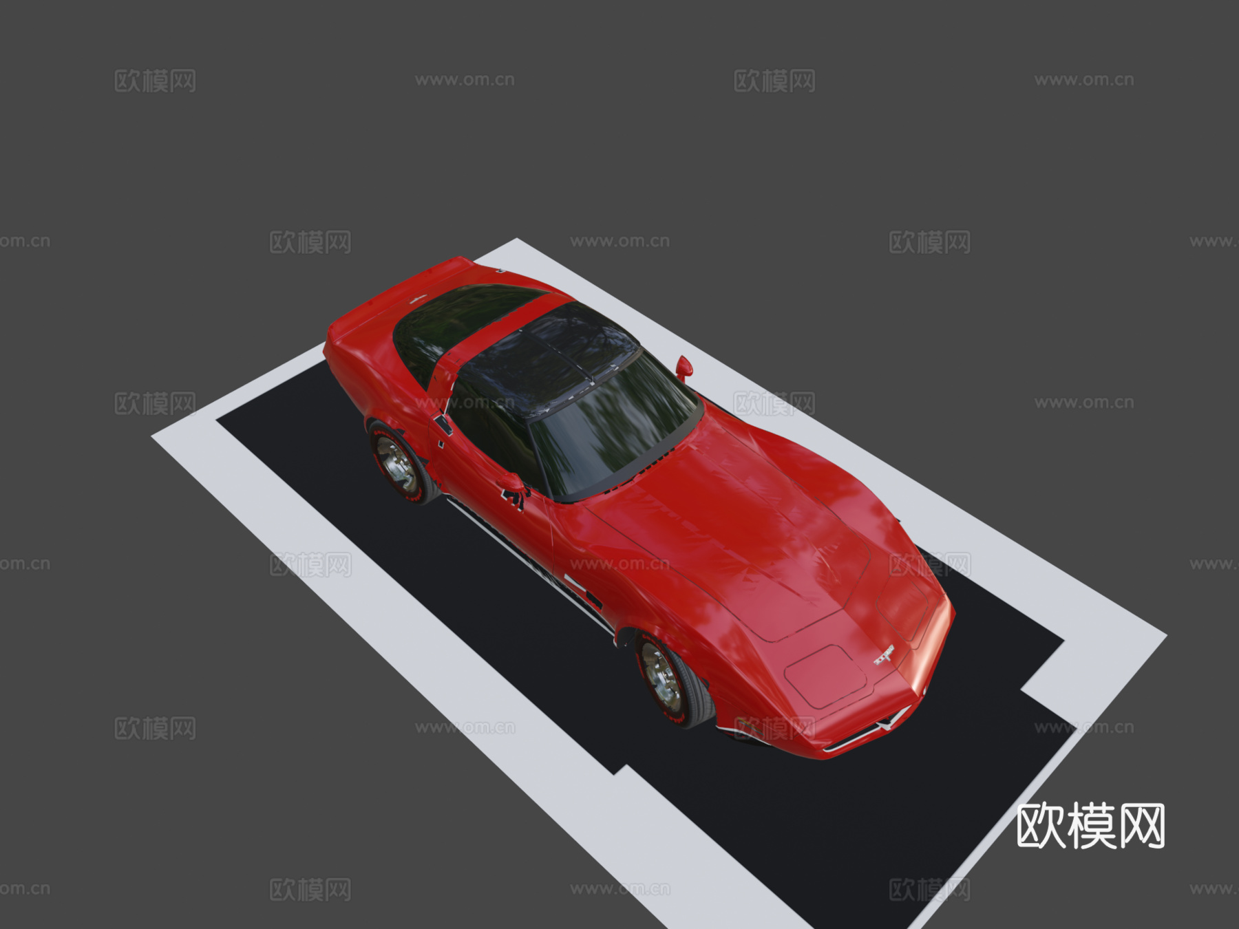 科尔维特3d模型下载（渲染图1）