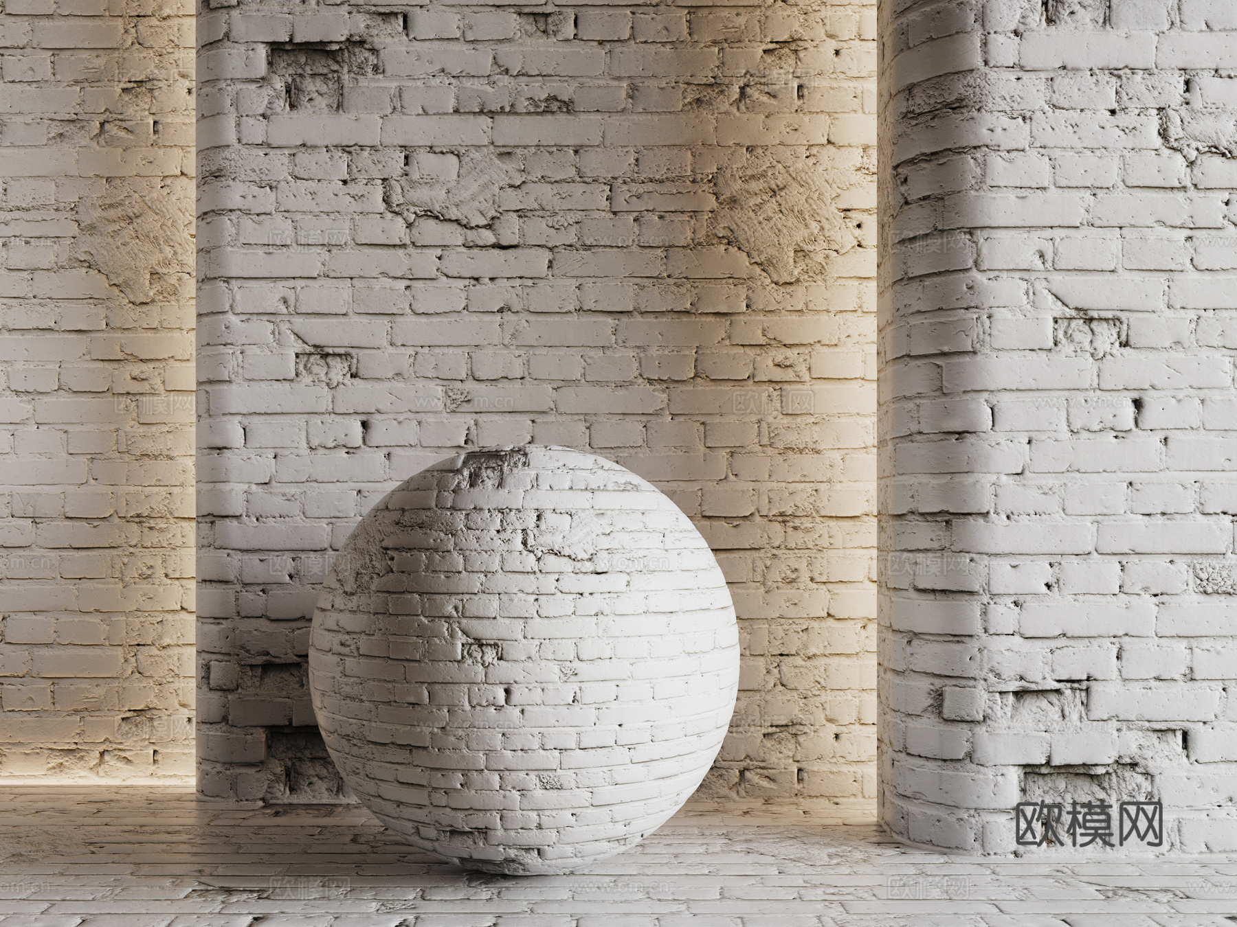 现代砖墙 青石砖墙 脏旧砖墙 仿古砖墙 工业砖墙su模型