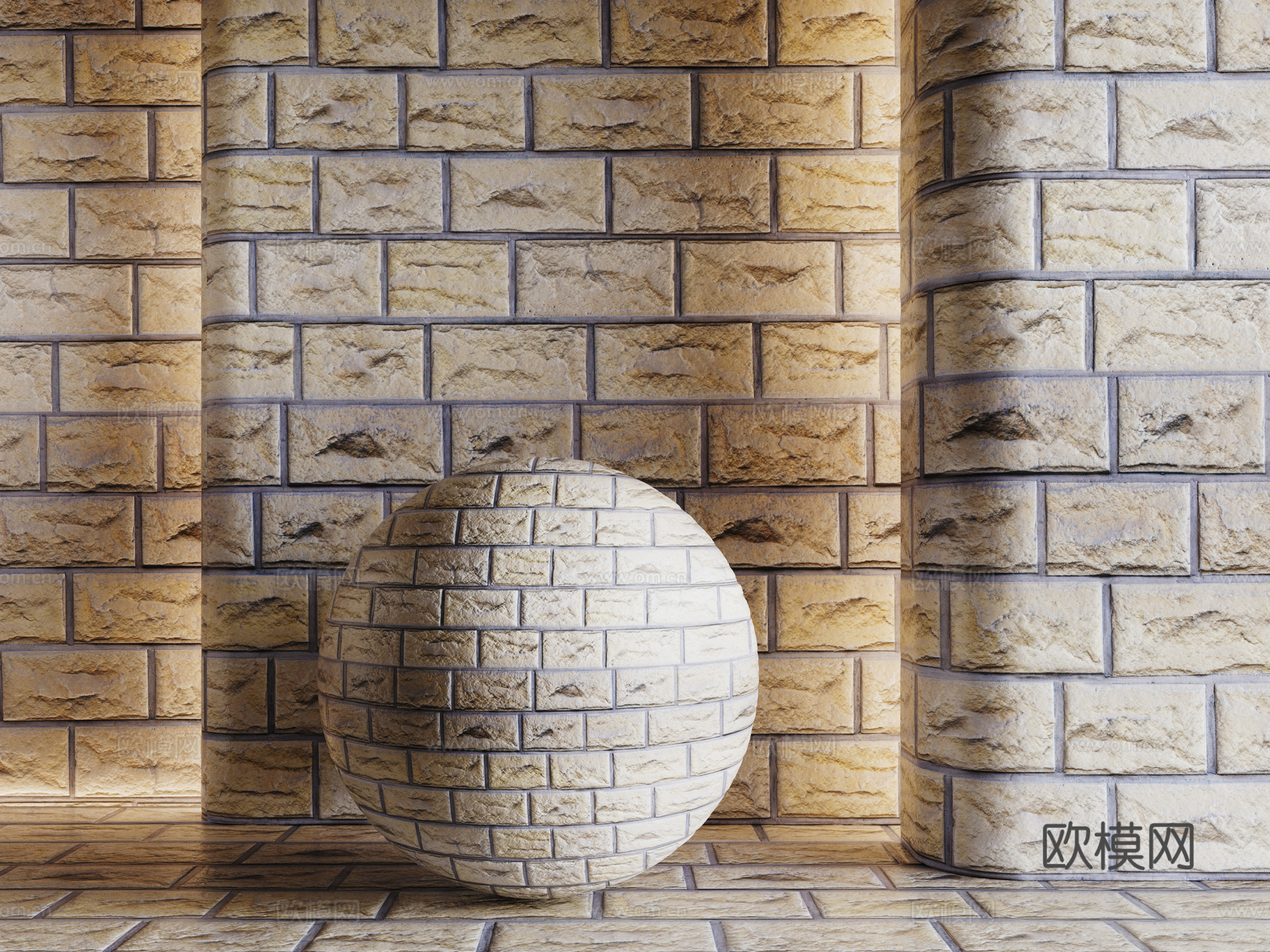 现代砖墙 青石砖墙 脏旧砖墙 仿古砖墙 工业砖墙su模型