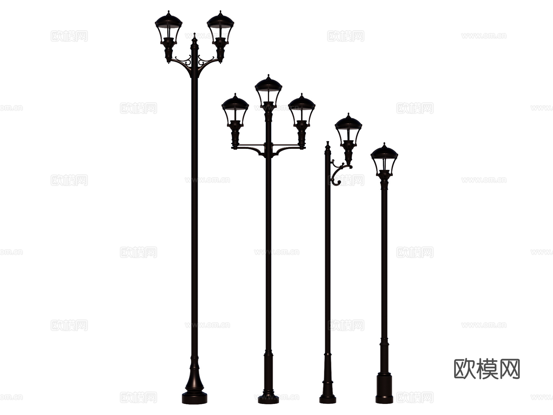 路灯 庭院灯 公园路灯 户外路灯su模型