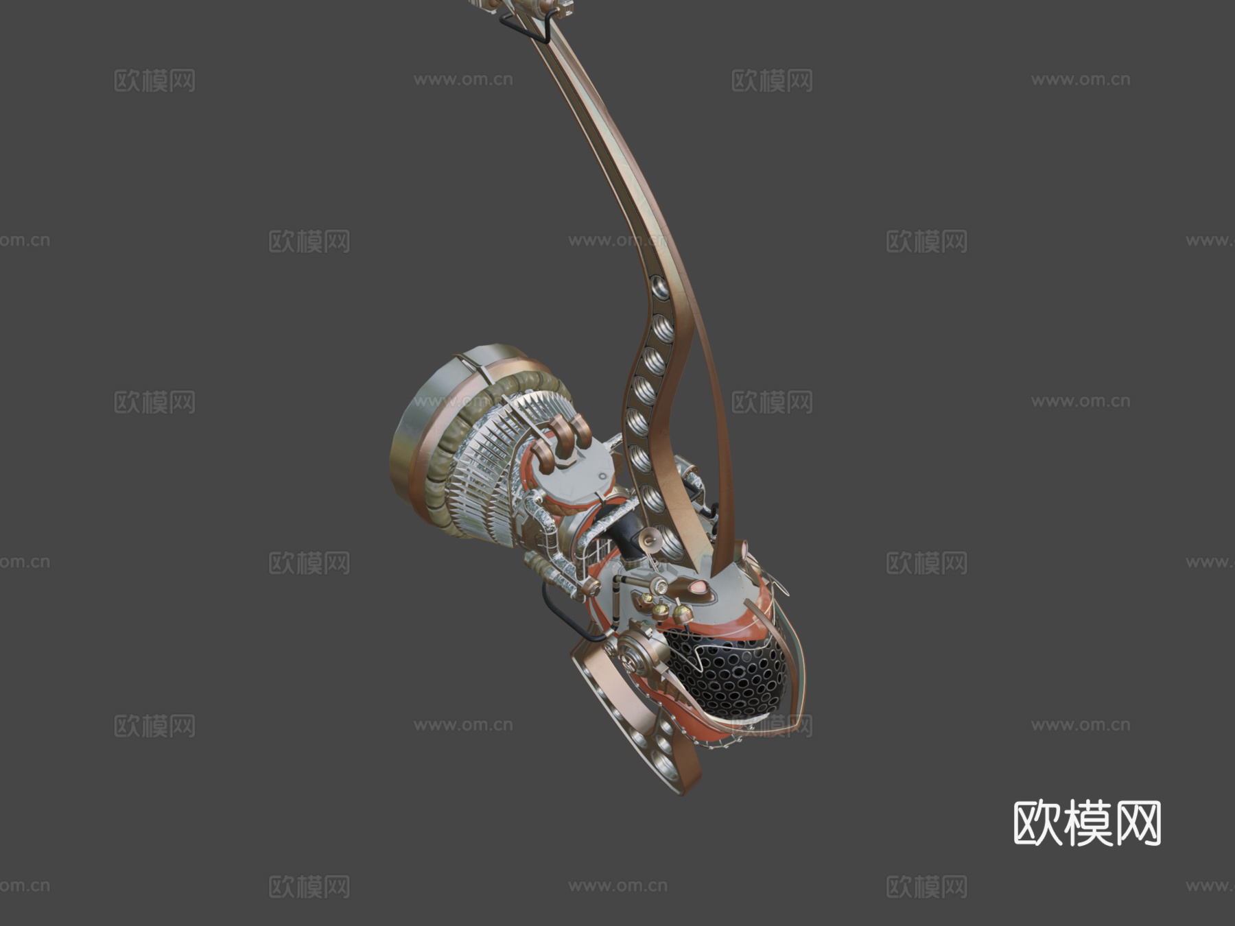 船_蒸汽朋克3d模型下载（渲染图7）