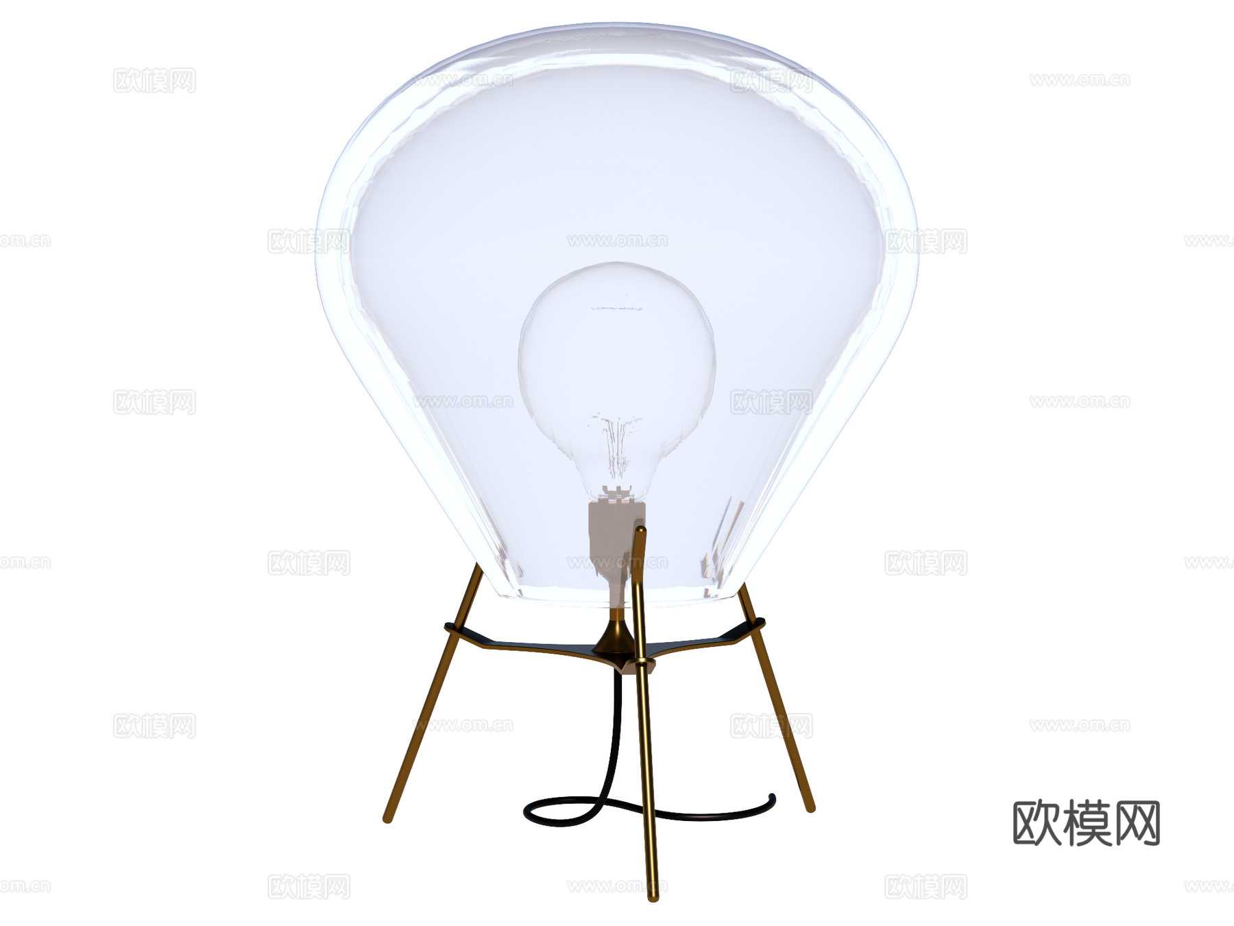 台灯 装饰灯具 氛围灯具 金属台灯 玻璃台灯su模型