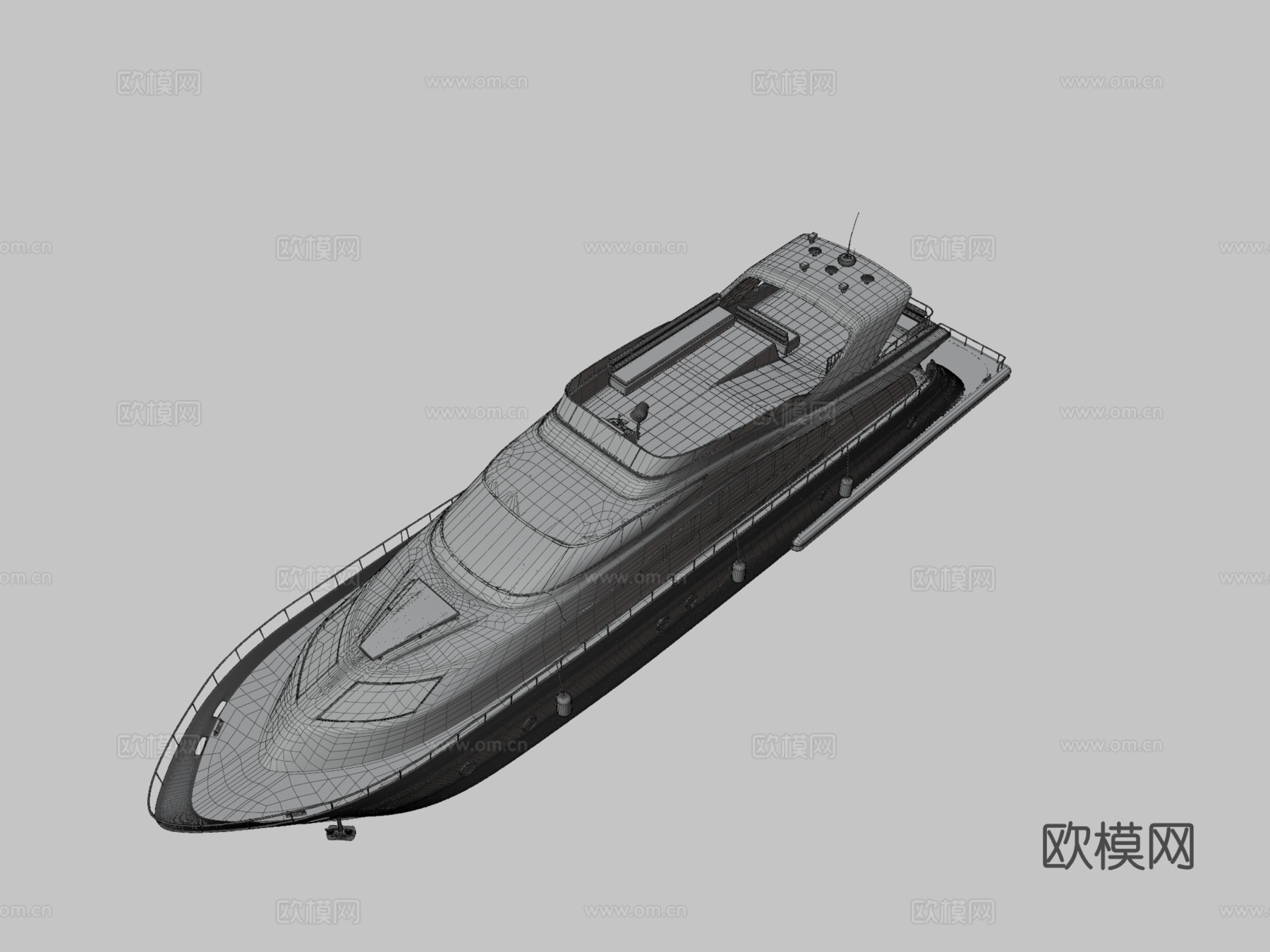 豪华游艇3d模型下载（渲染图3）