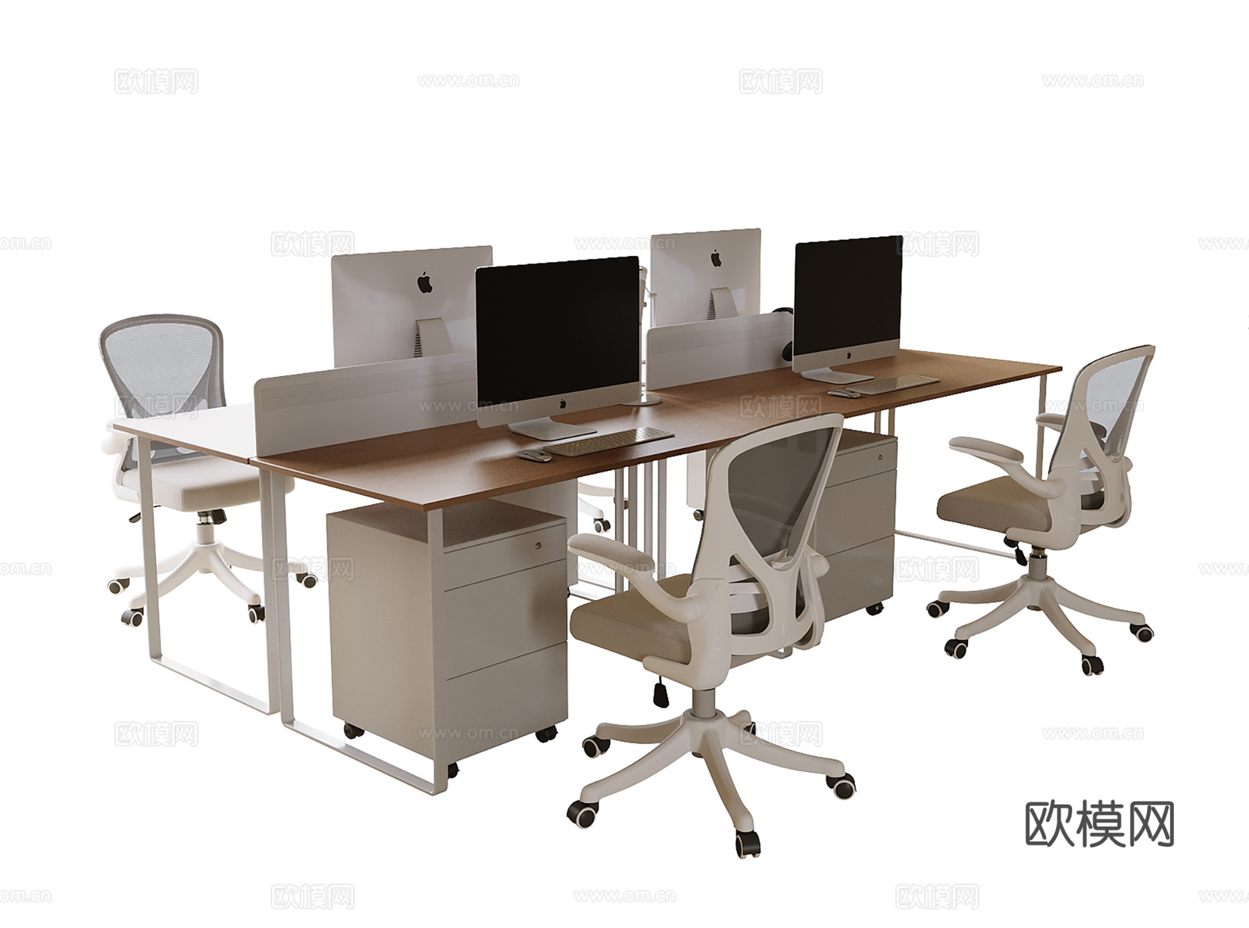 现代办公桌椅 办公椅3d模型下载