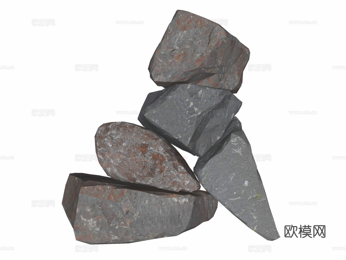 假山置石su模型