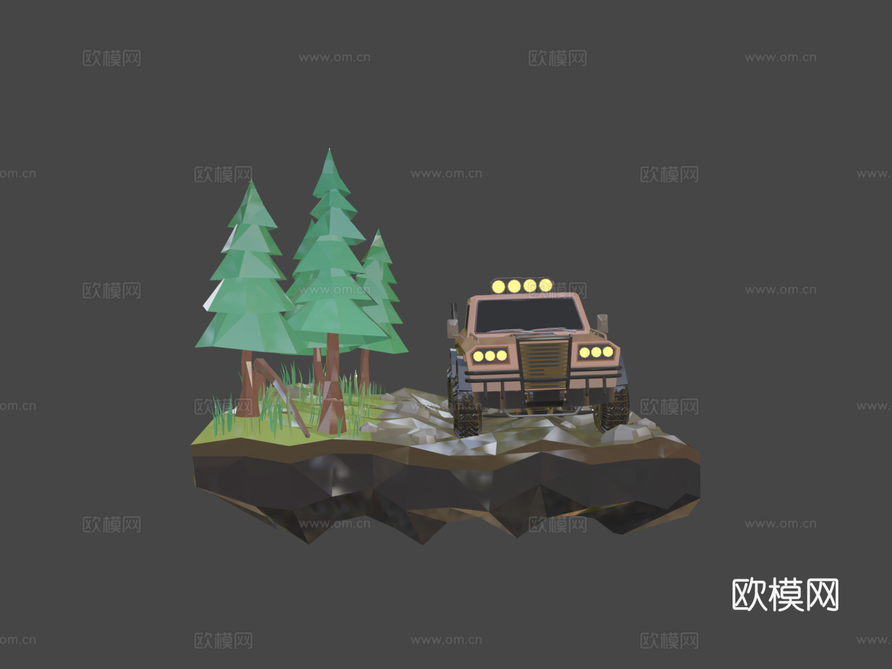 越野车 #1 - 风格化3d模型下载（渲染图6）