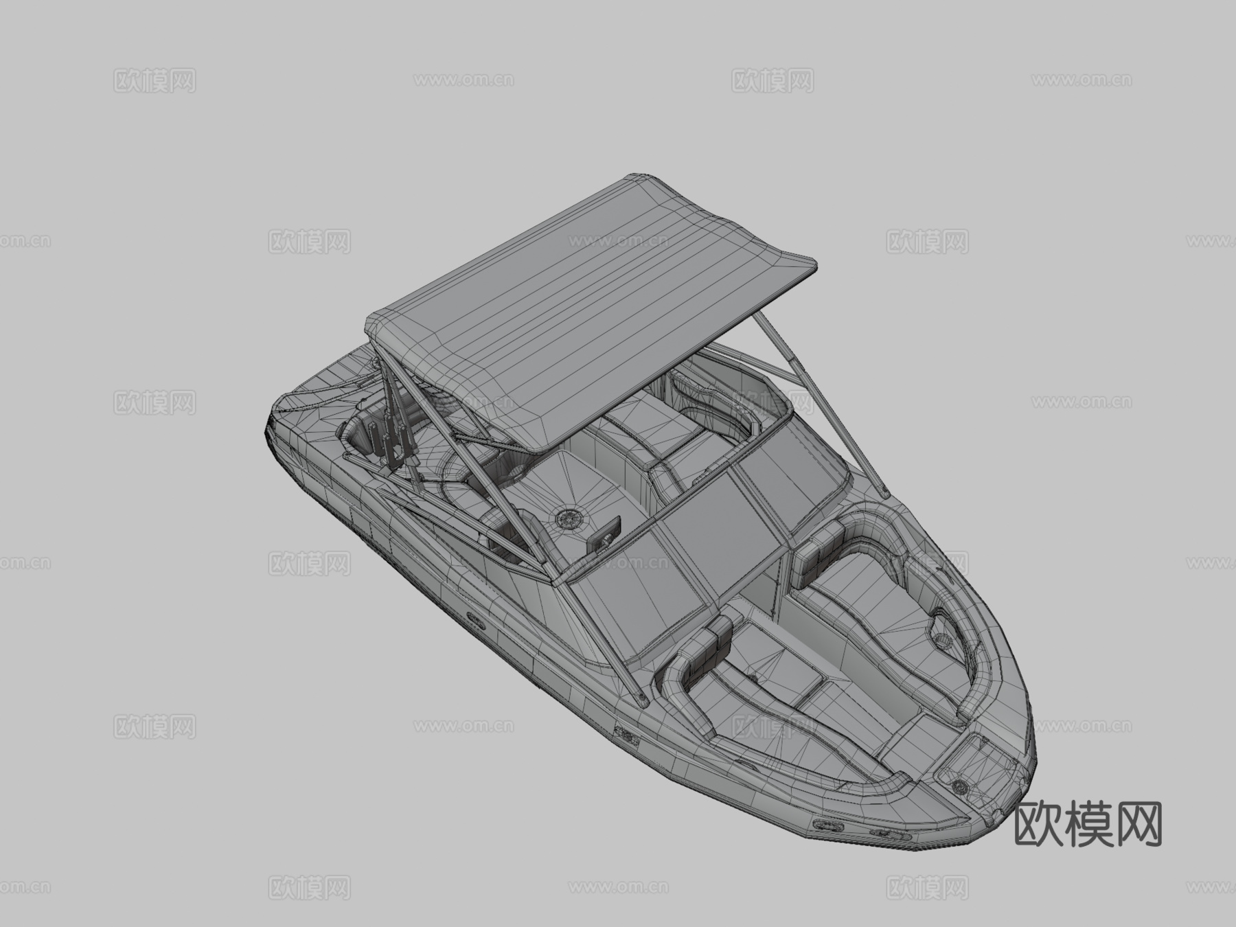 年212X雅马哈尾波划水艇3d模型下载（渲染图3）