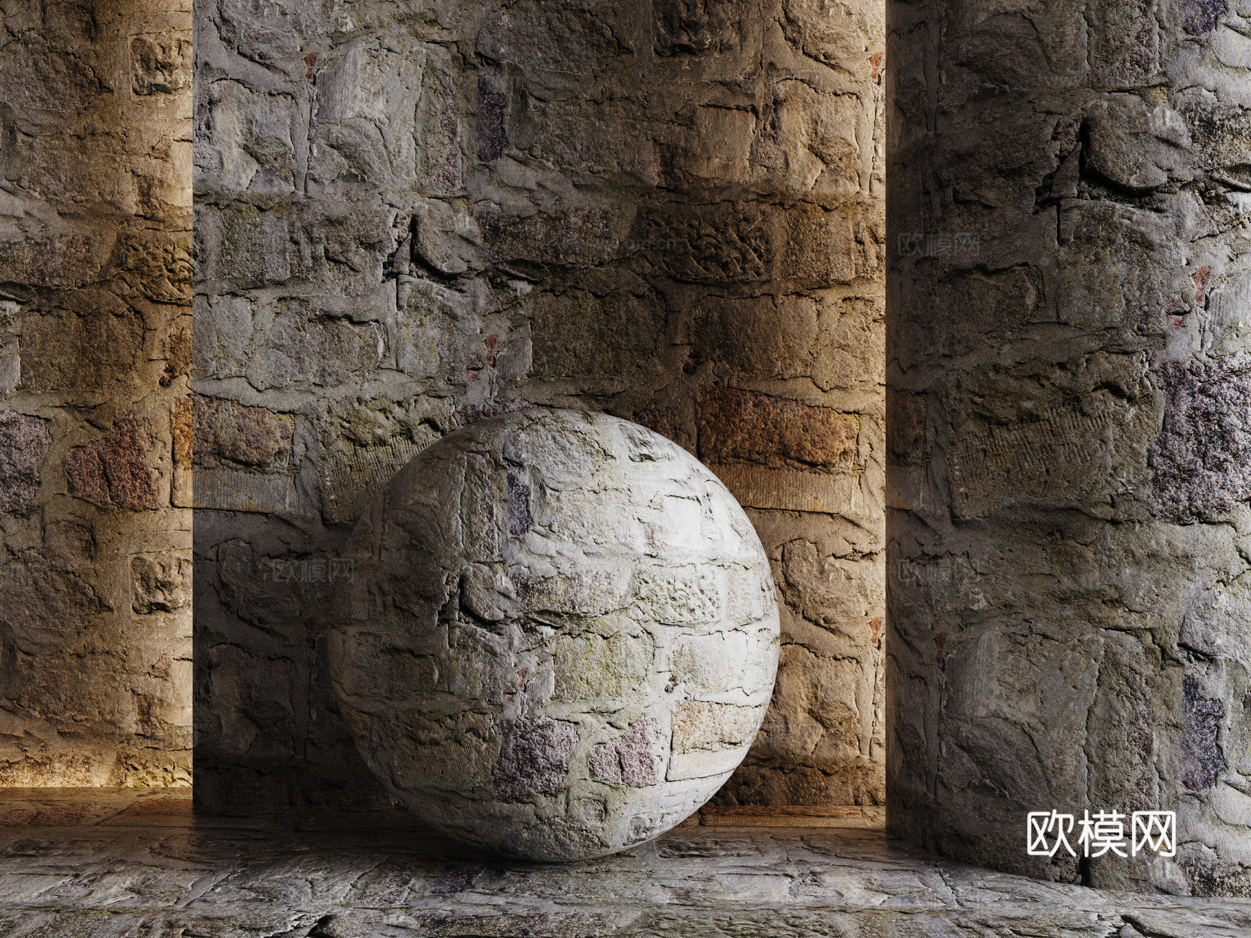 现代砖墙 青石砖墙 脏旧砖墙 仿古砖墙 工业砖墙su模型