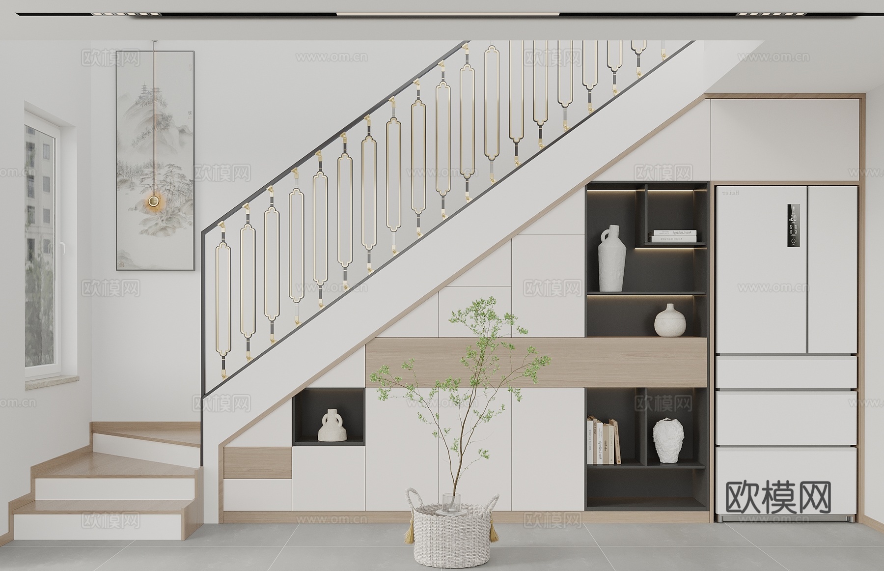 楼梯间 置物柜 楼梯3d模型