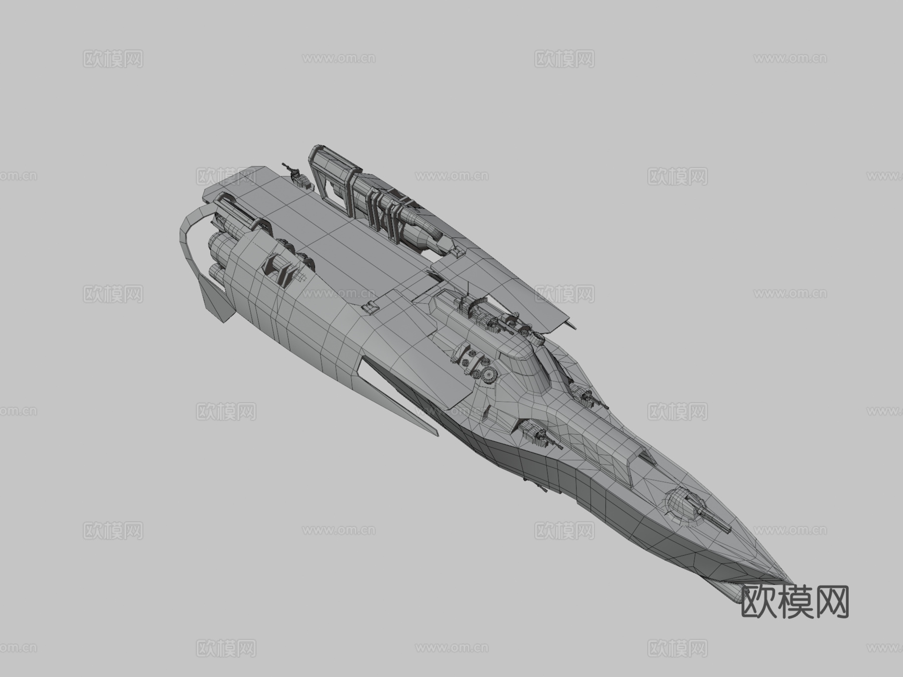 太空船3d模型下载（渲染图3）