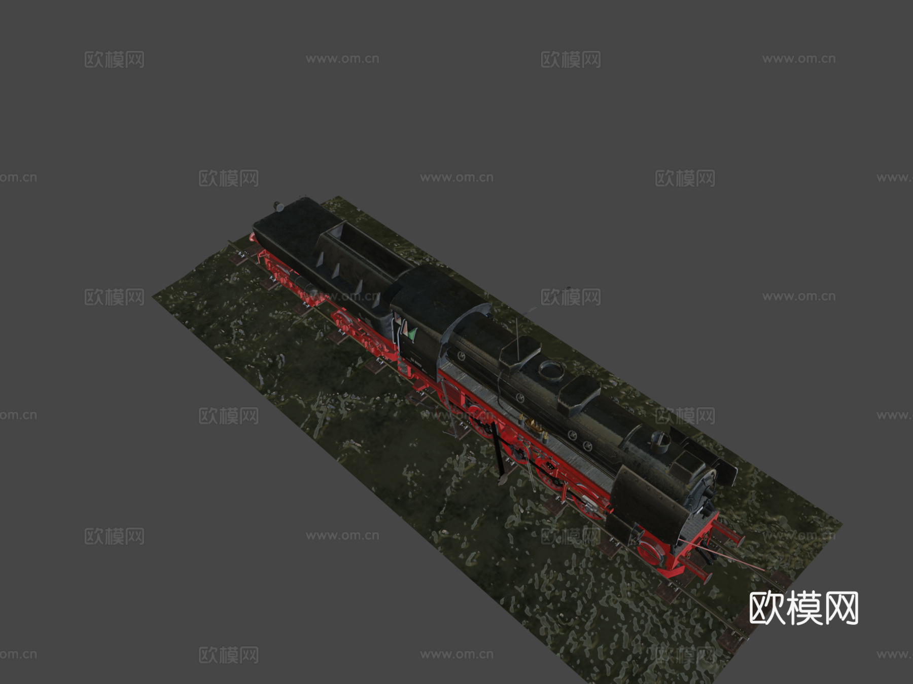 BR52蒸汽机车动画3d模型下载（渲染图7）