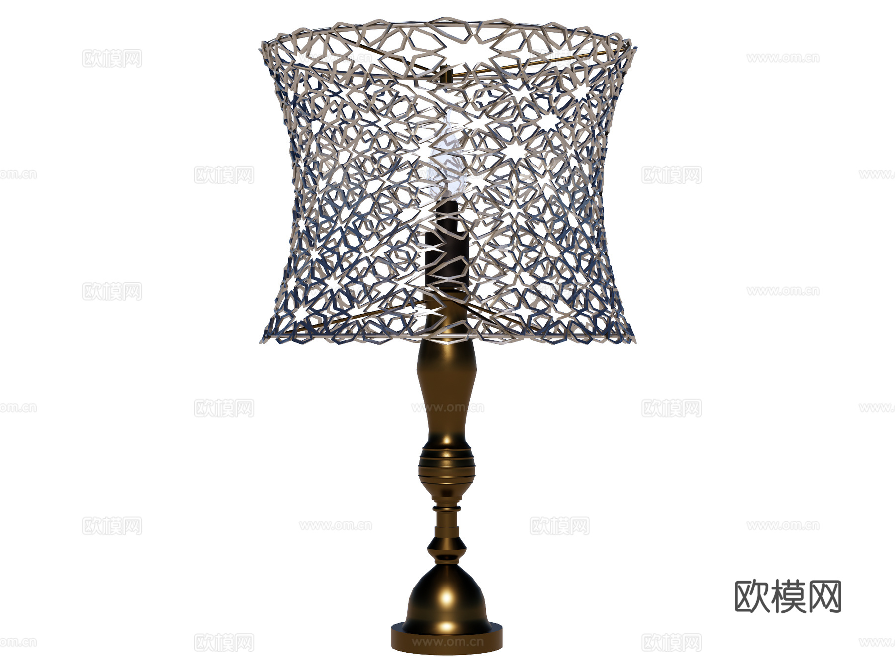 台灯 装饰灯具 氛围灯具 金属台灯su模型