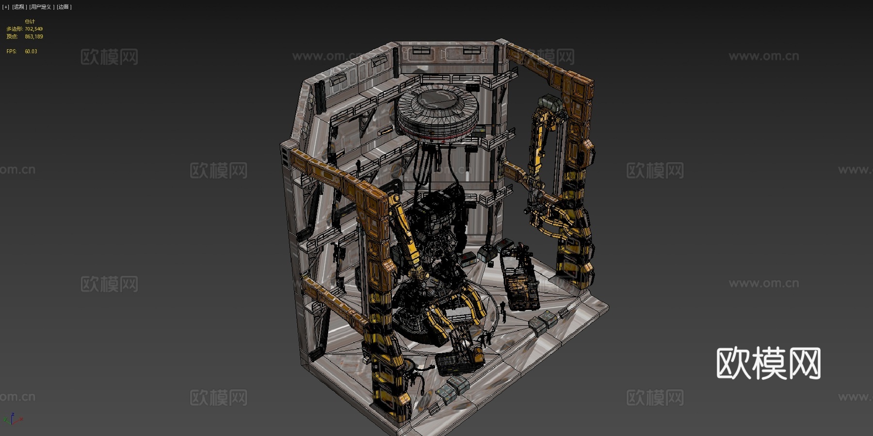 机库里克多姆3d模型下载（渲染图3）