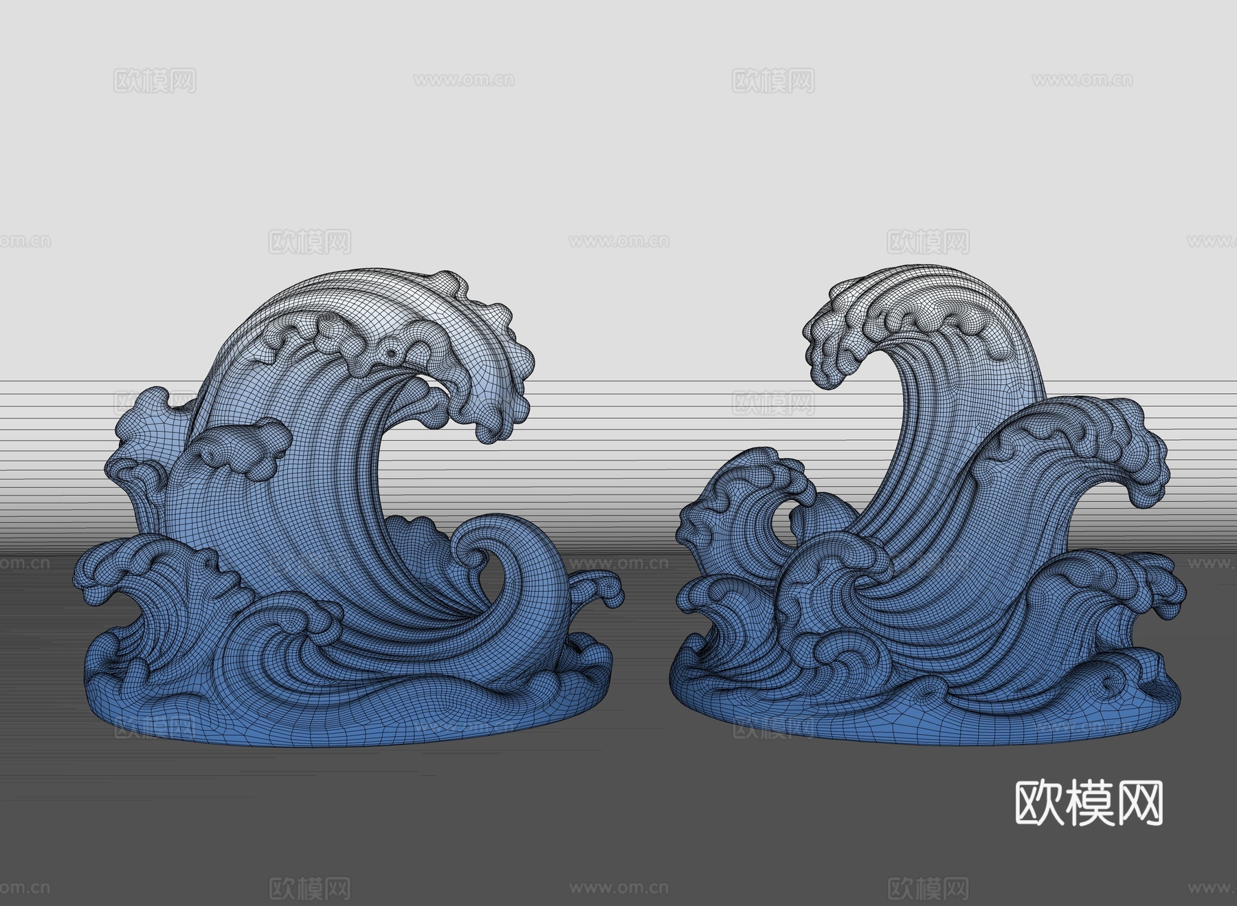 现代雕塑 景观雕塑 浪花雕塑 海浪雕塑 雕塑小品 海洋元素雕su模型