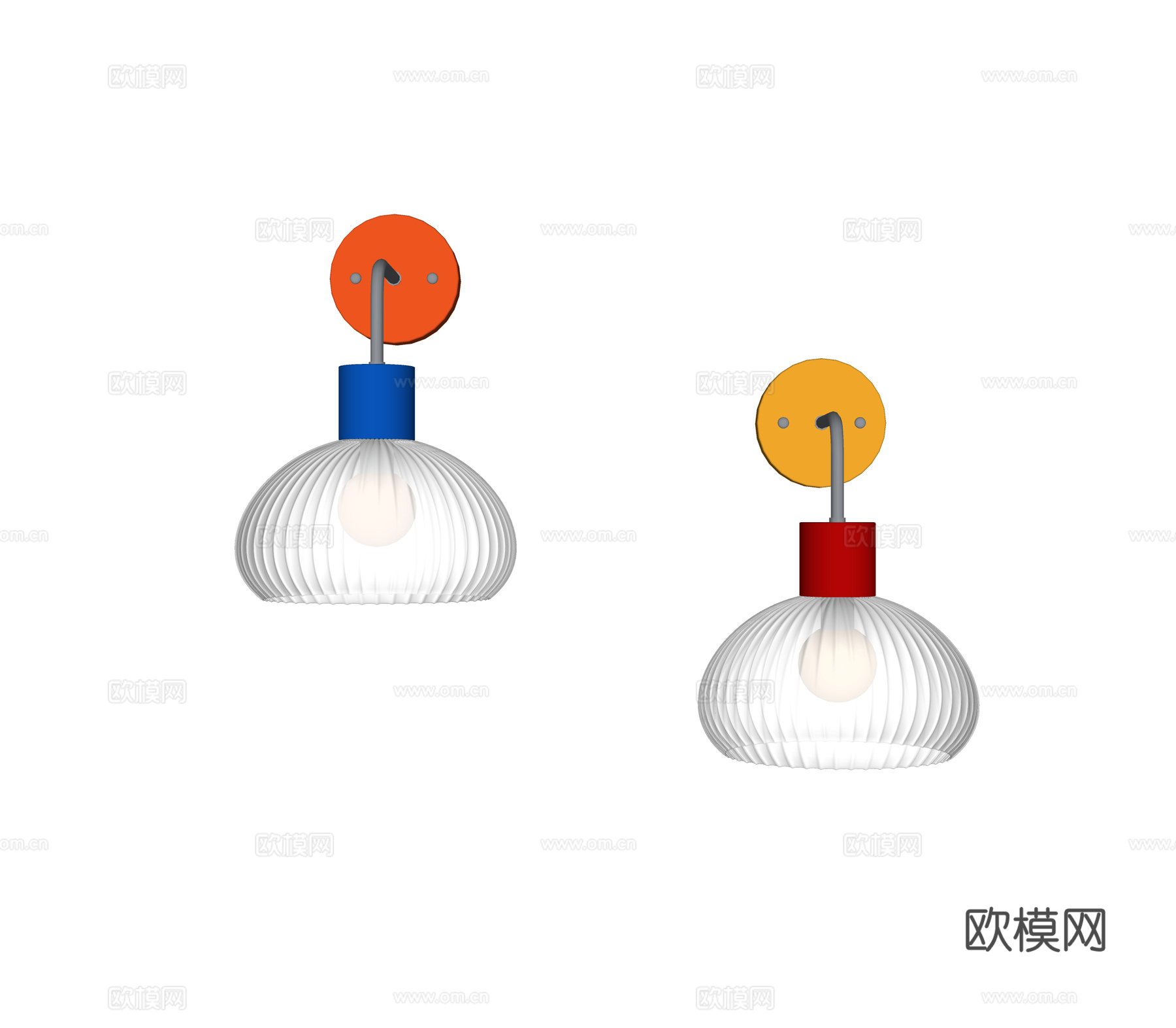 现代儿童壁灯su模型