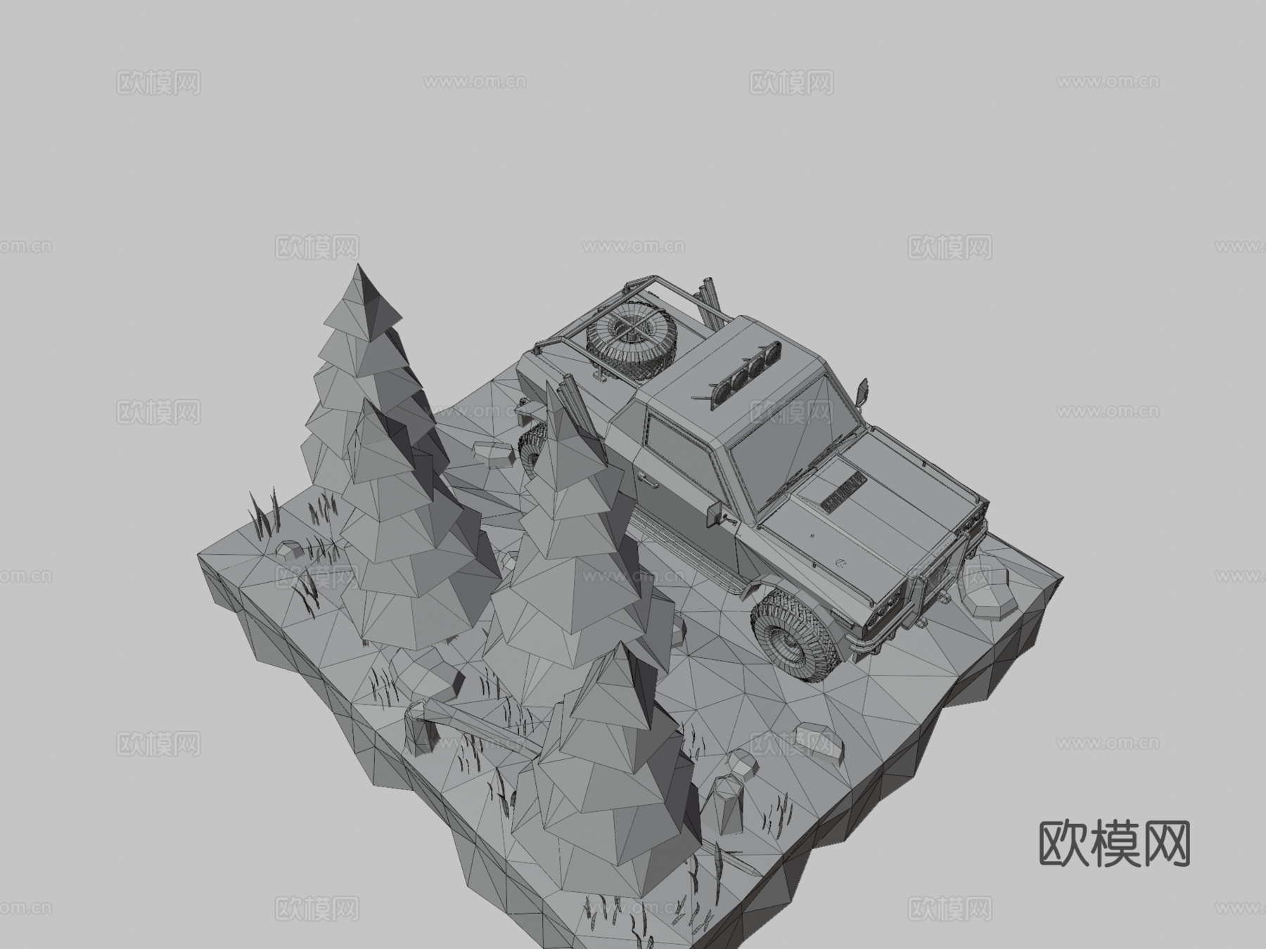 越野车 #1 - 风格化3d模型下载（渲染图3）