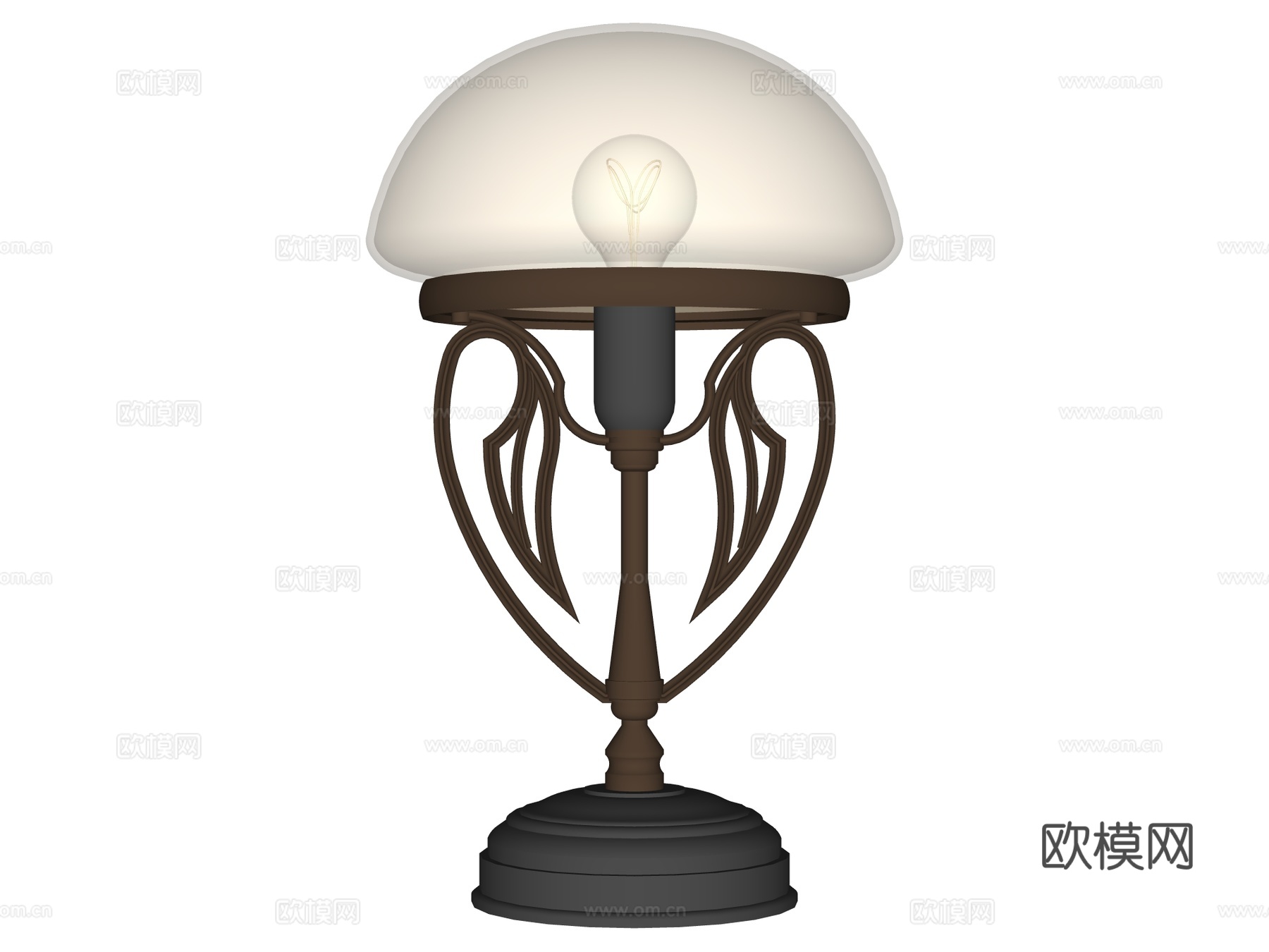 台灯 装饰灯具 氛围灯具 金属台灯 玻璃台灯su模型