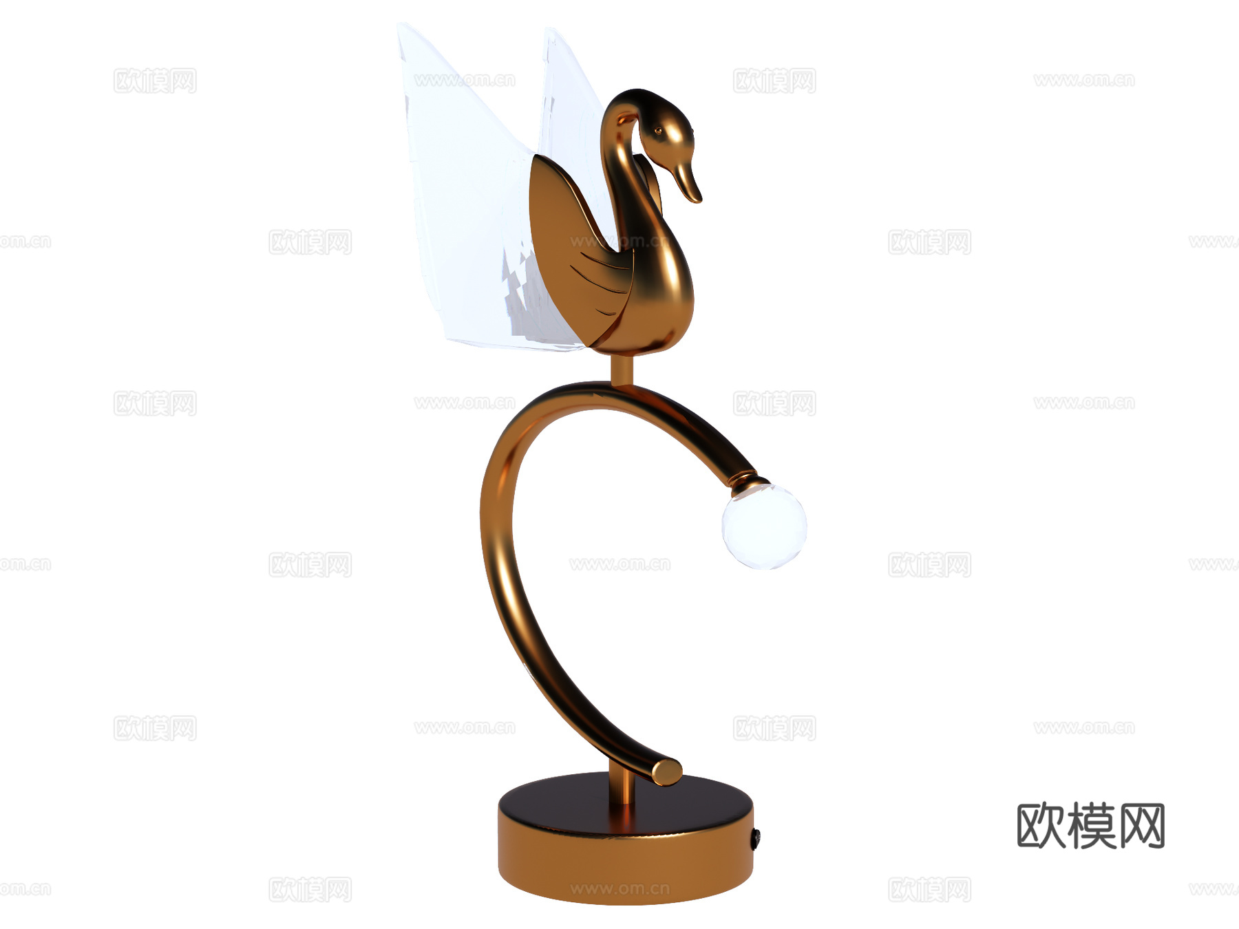 台灯 装饰灯具 氛围灯具 金属台灯 玻璃台灯su模型